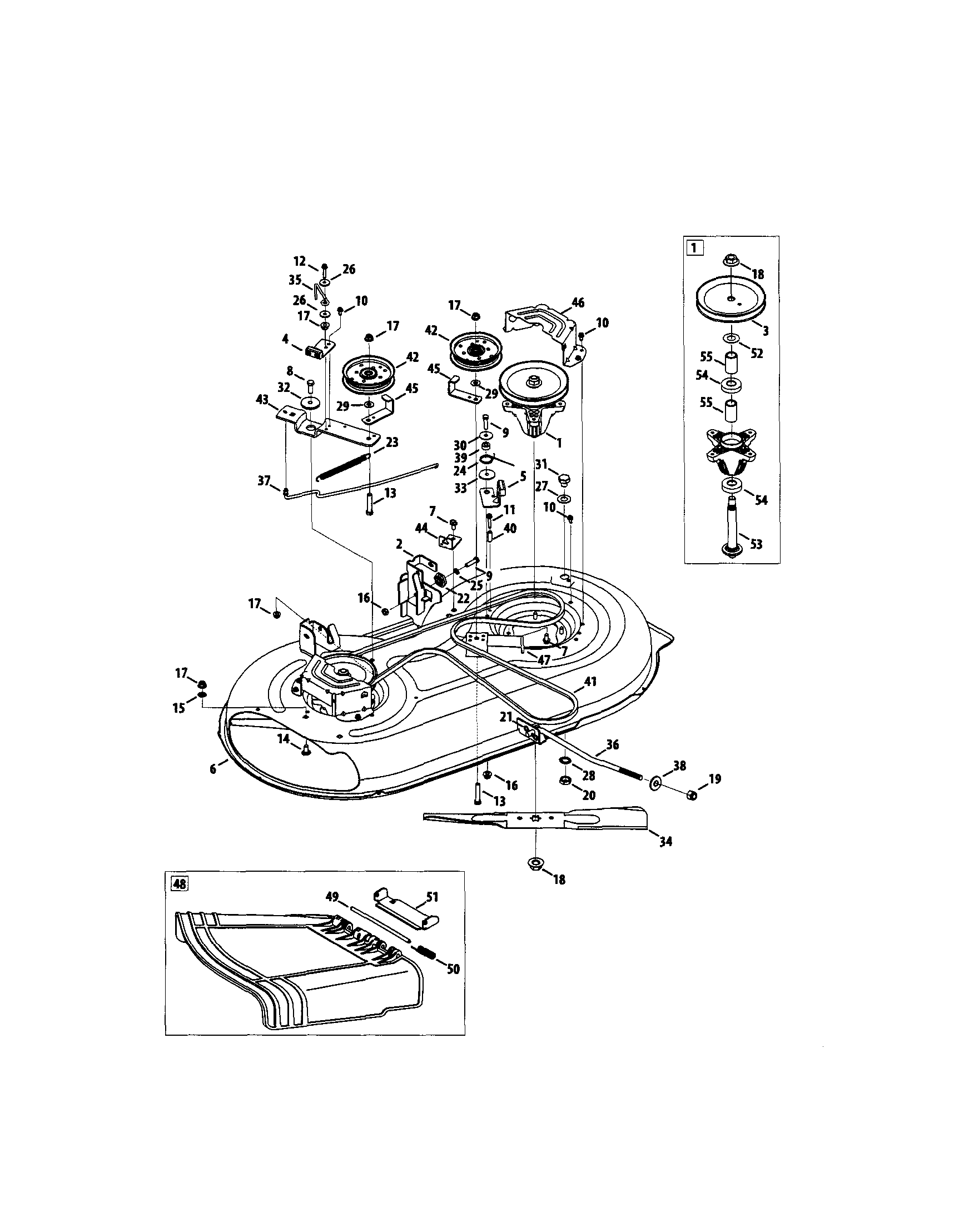 Kmart 01637724-4 mower deck diagram