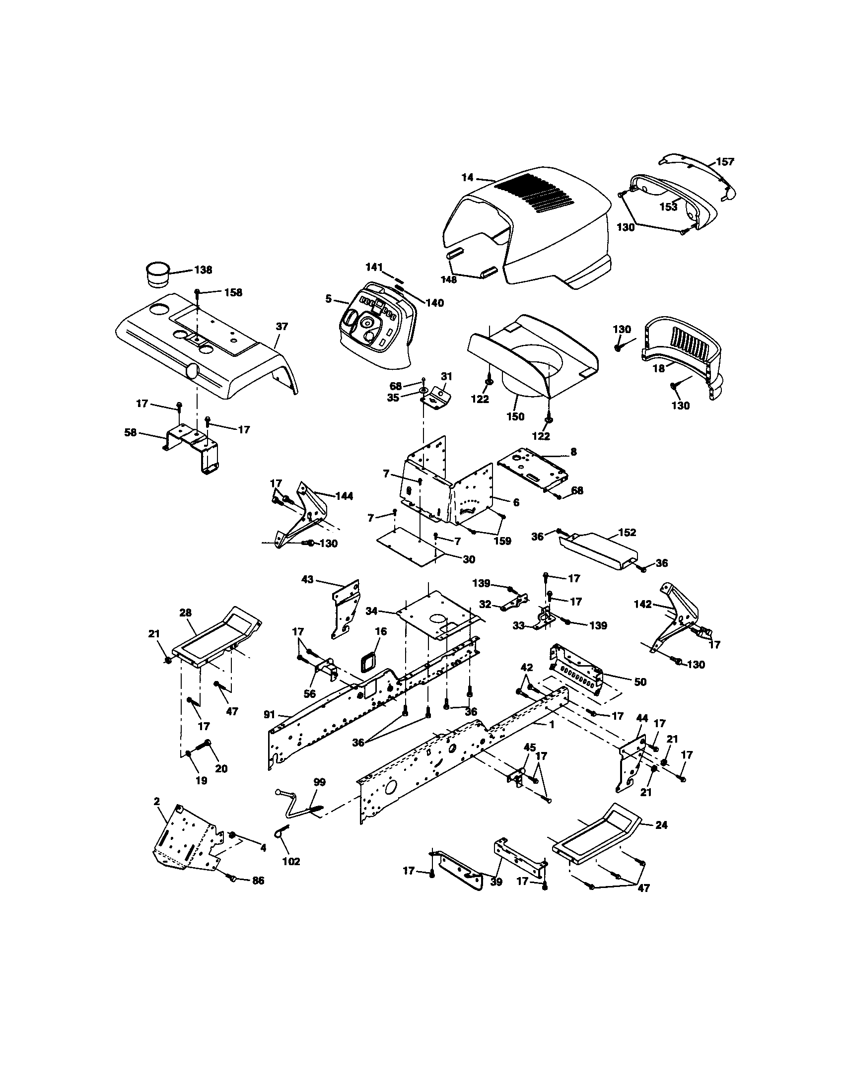 Craftsman 917275021 chassis/enclosures diagram