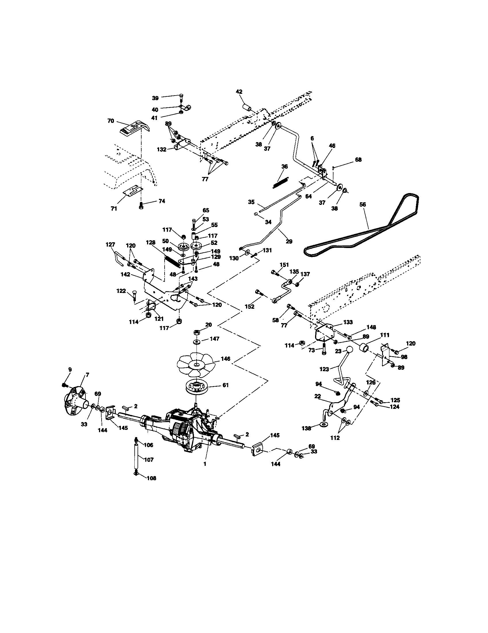 Craftsman 917275021 ground drive diagram