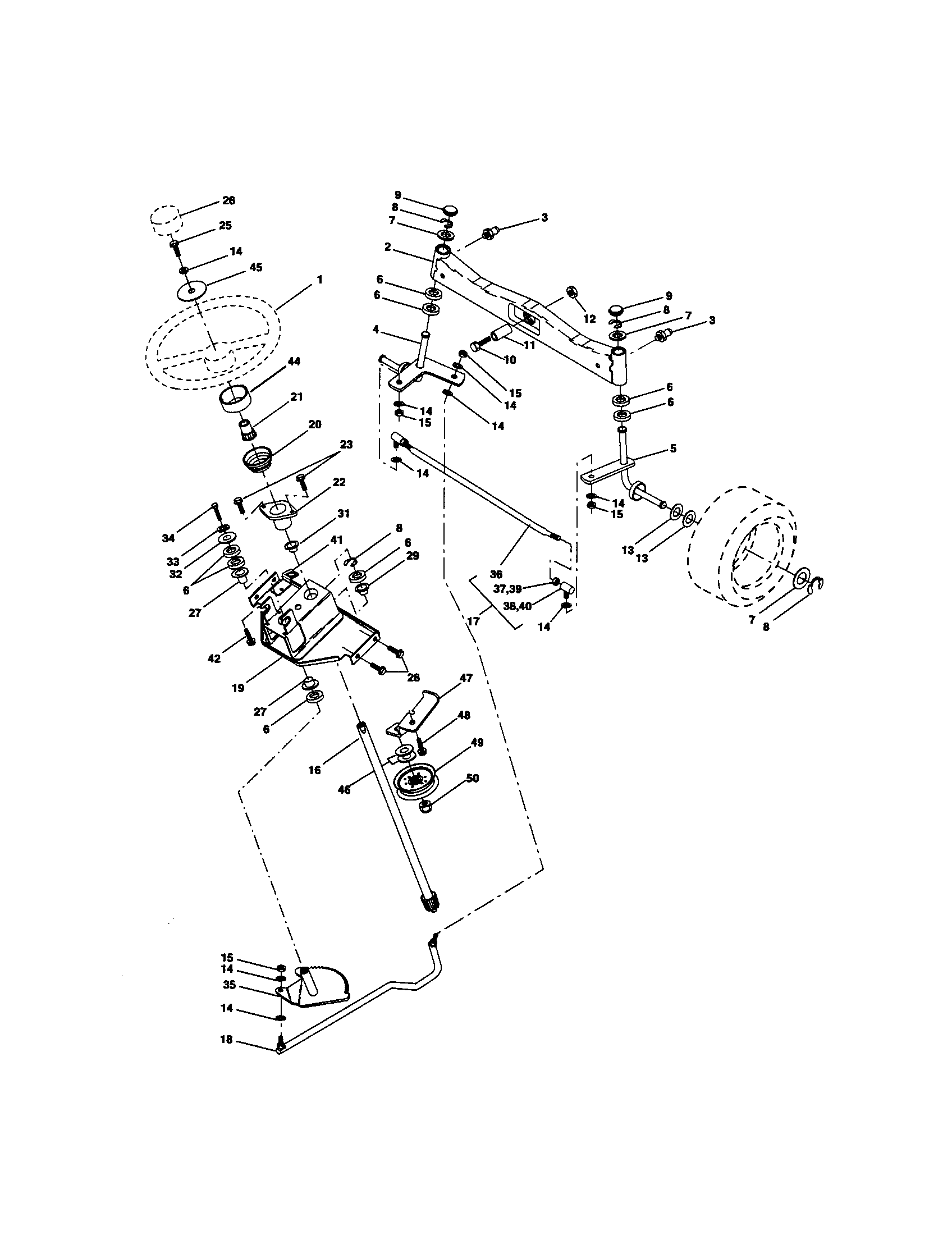 Craftsman 917275021 steering diagram