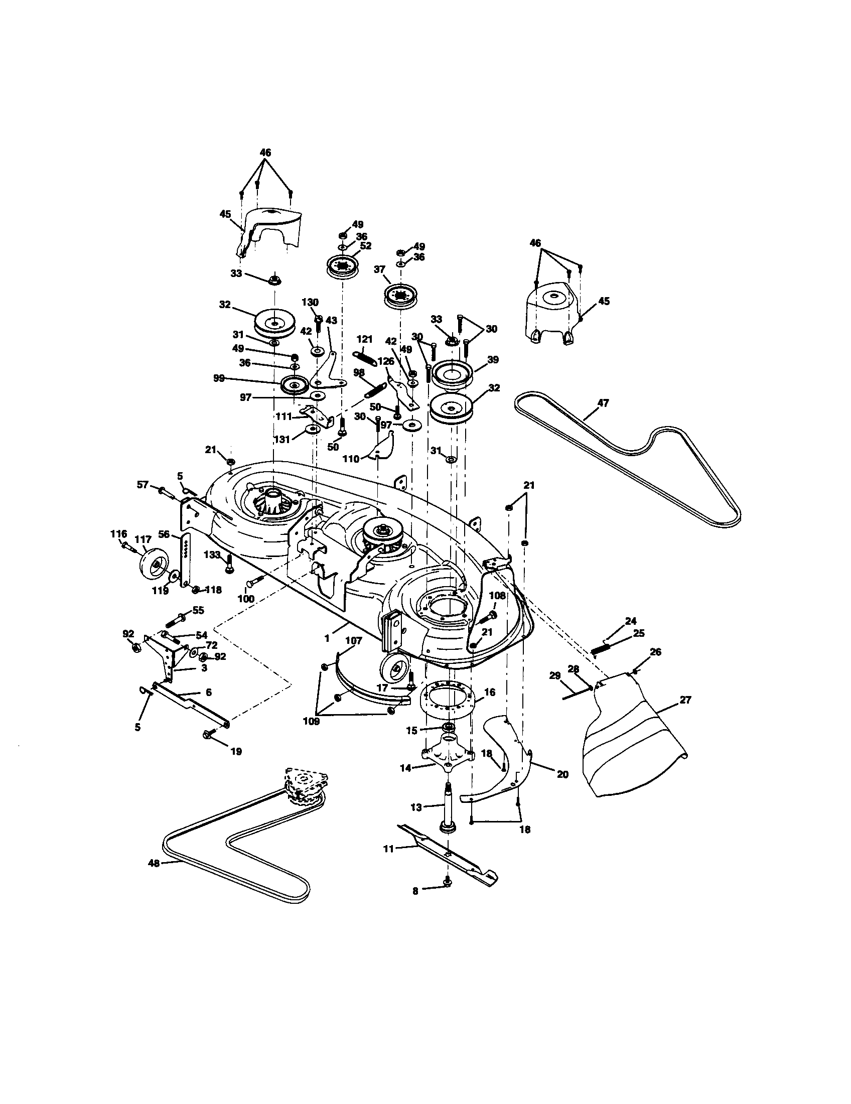 Craftsman 917275021 mower deck diagram