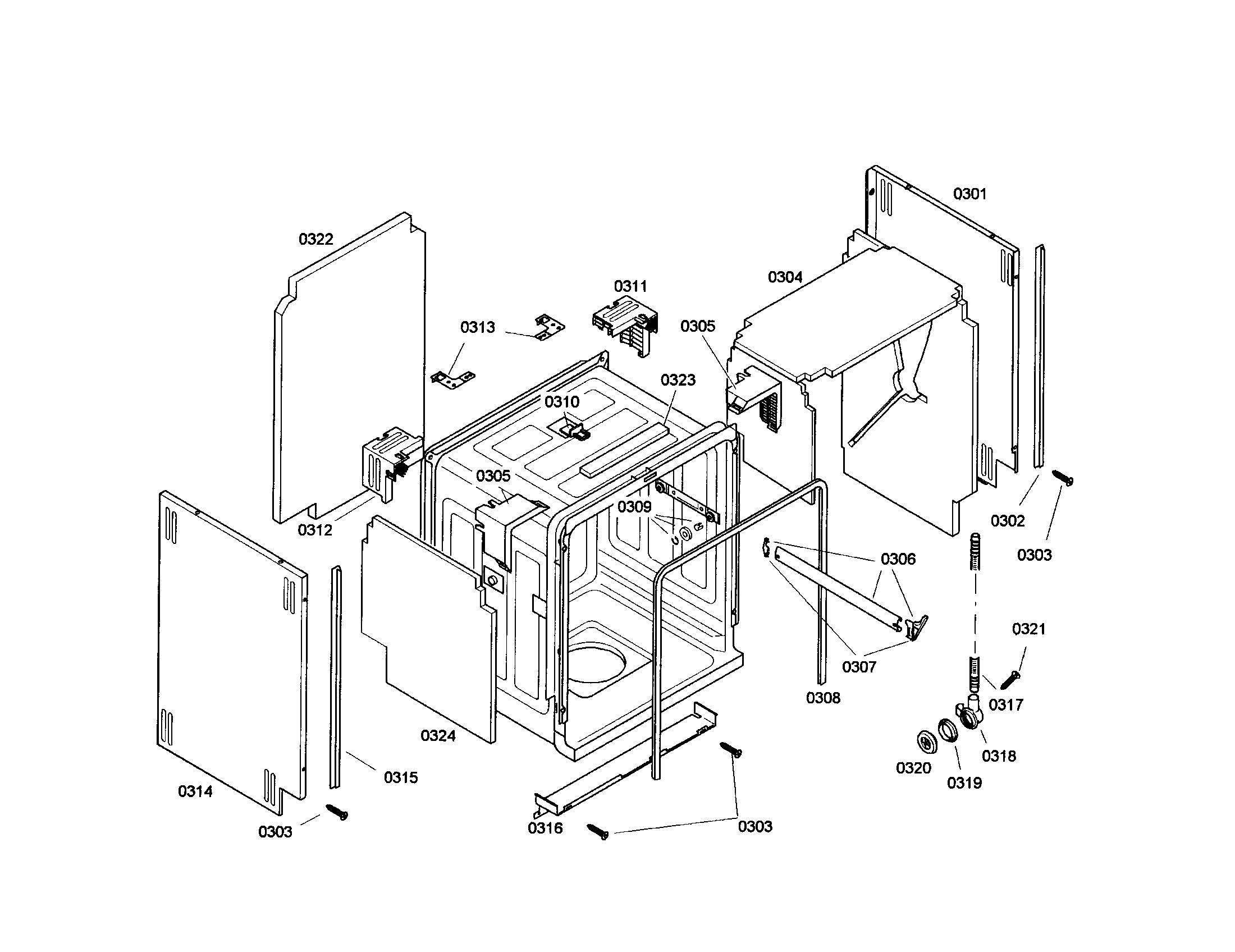 Bosch S35KMK17UC/18 body diagram