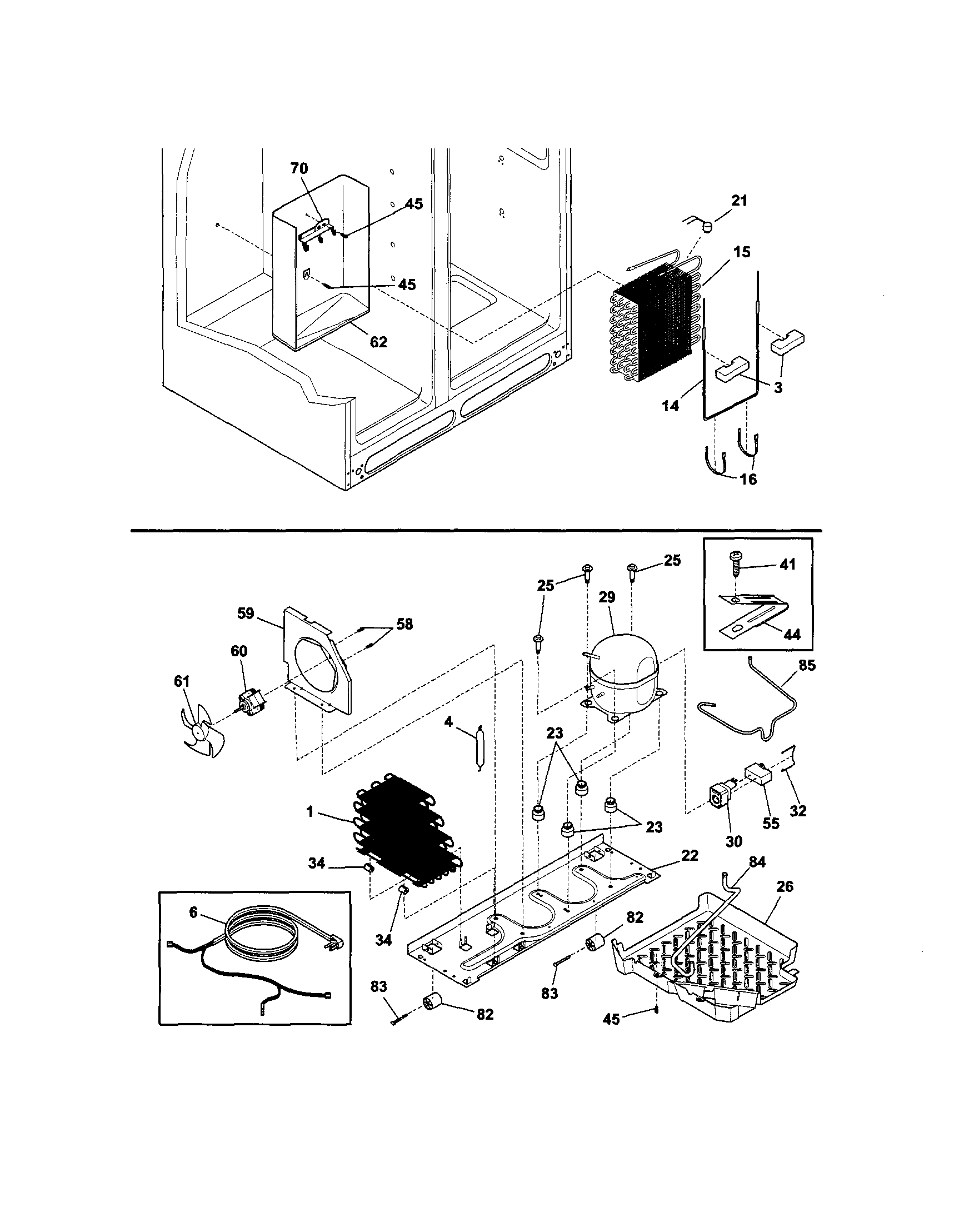 Frigidaire FGHS2334KB5 system diagram