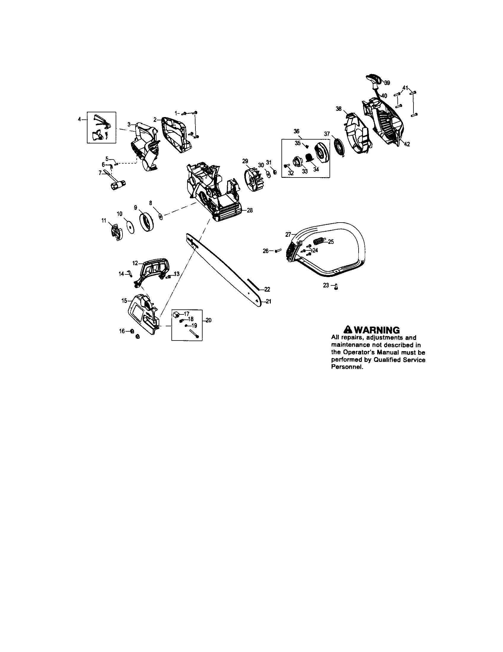 Craftsman 358350980 chassis/bar/handle diagram