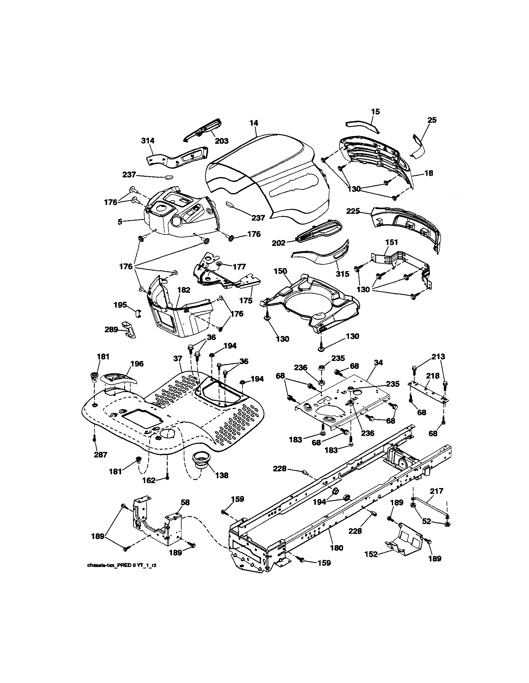 Craftsman 917254770 chassis diagram