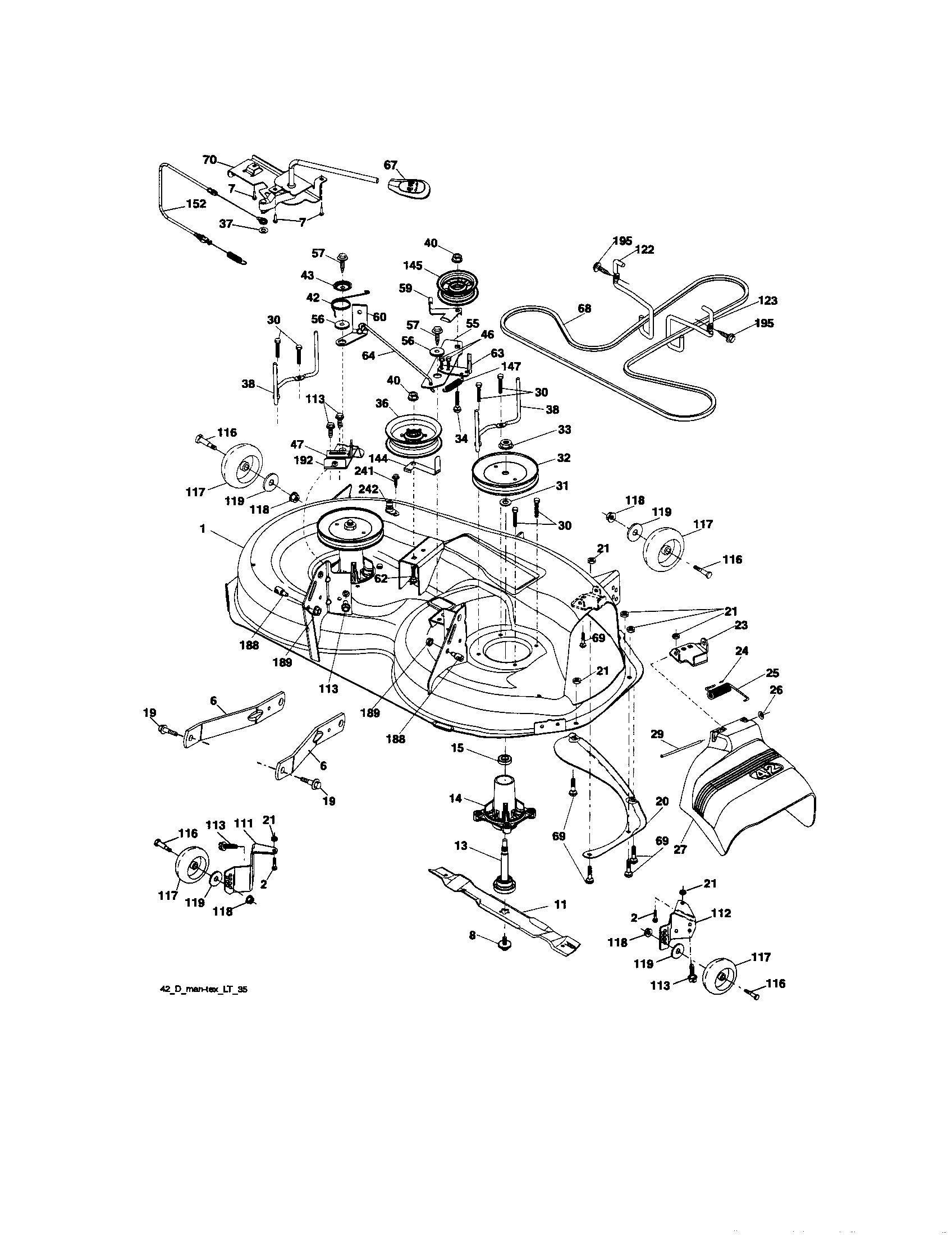 Craftsman 917254770 mower deck diagram