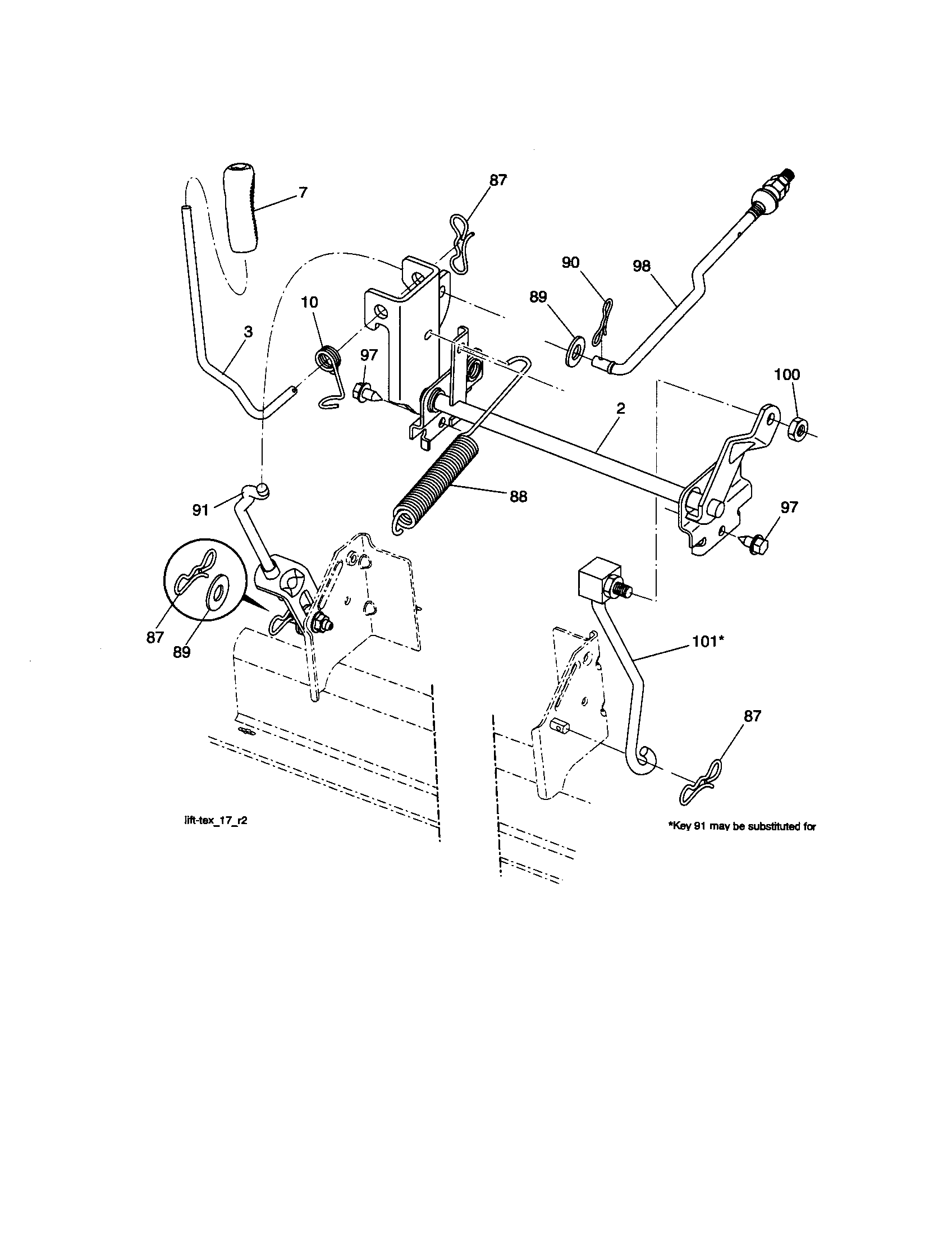 Craftsman 917254770 lift assembly diagram