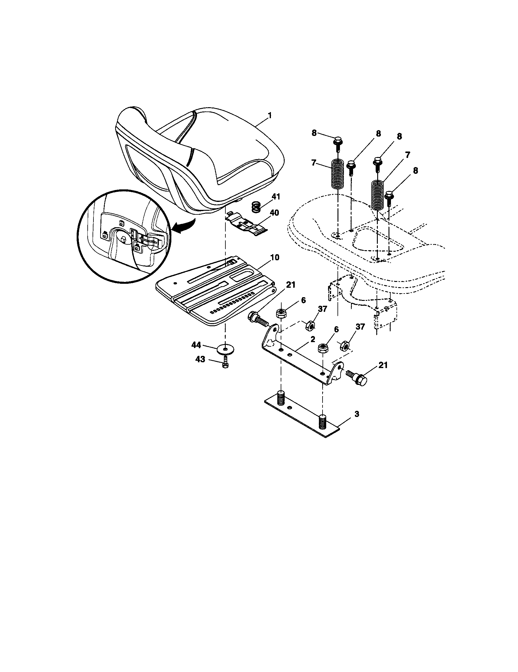 Craftsman 917254800 seat diagram