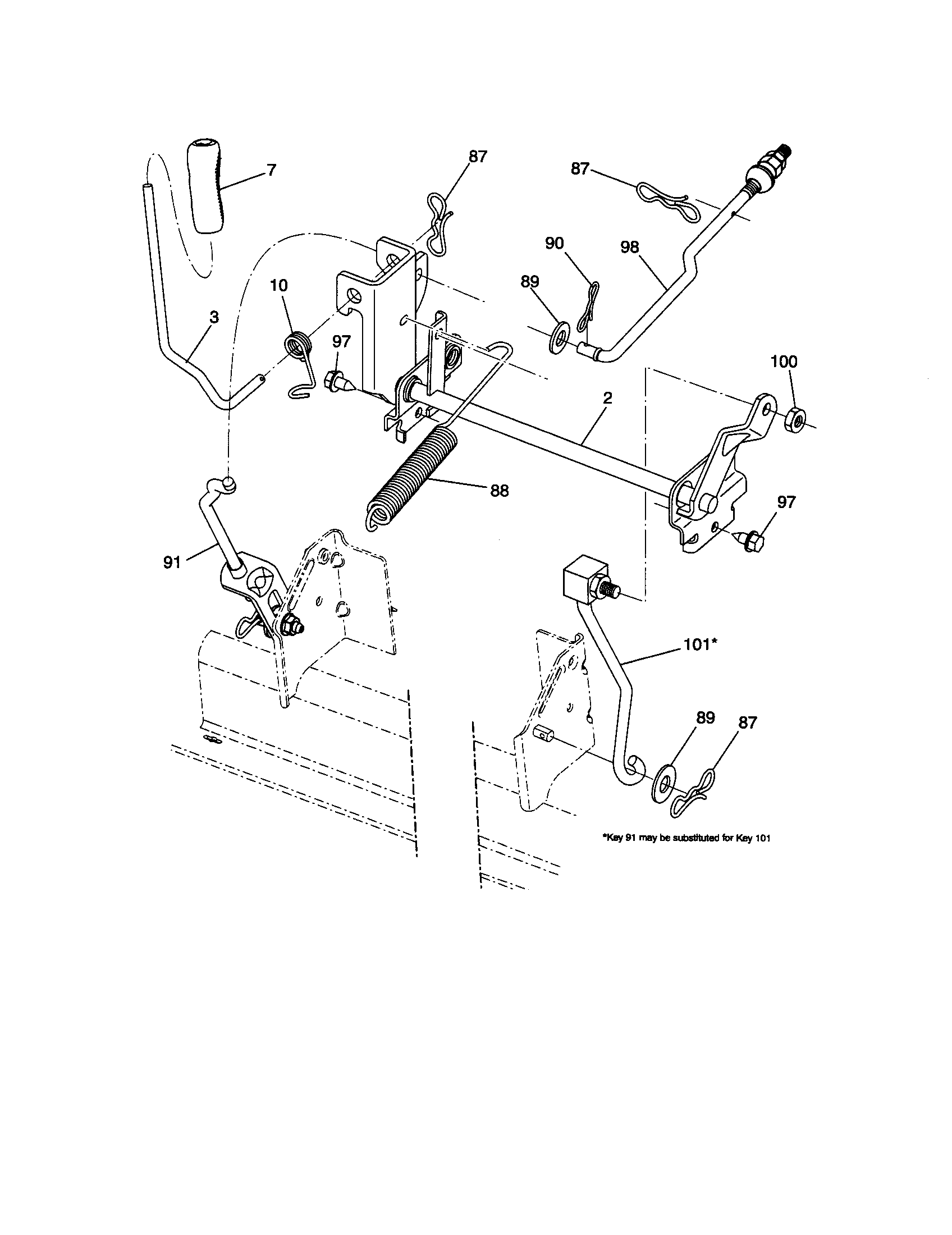Craftsman 917254800 lift assembly diagram