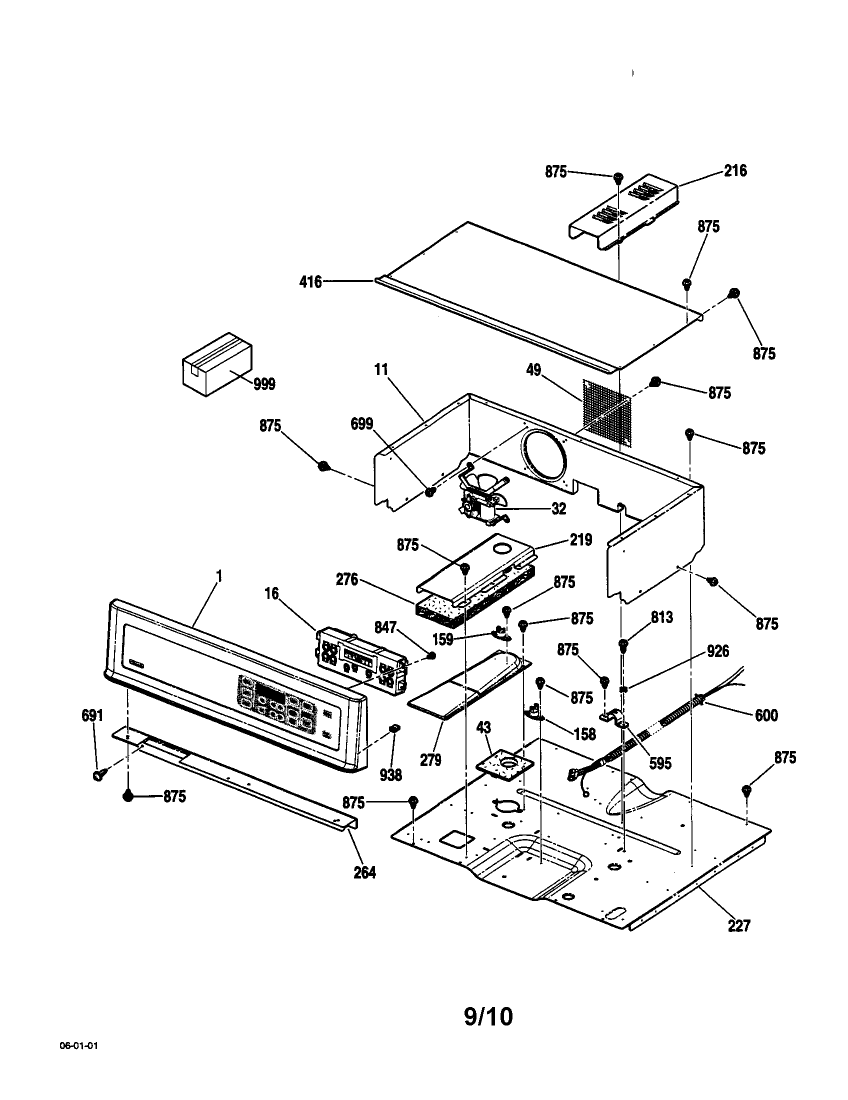 Kenmore 91147609100 control panel diagram