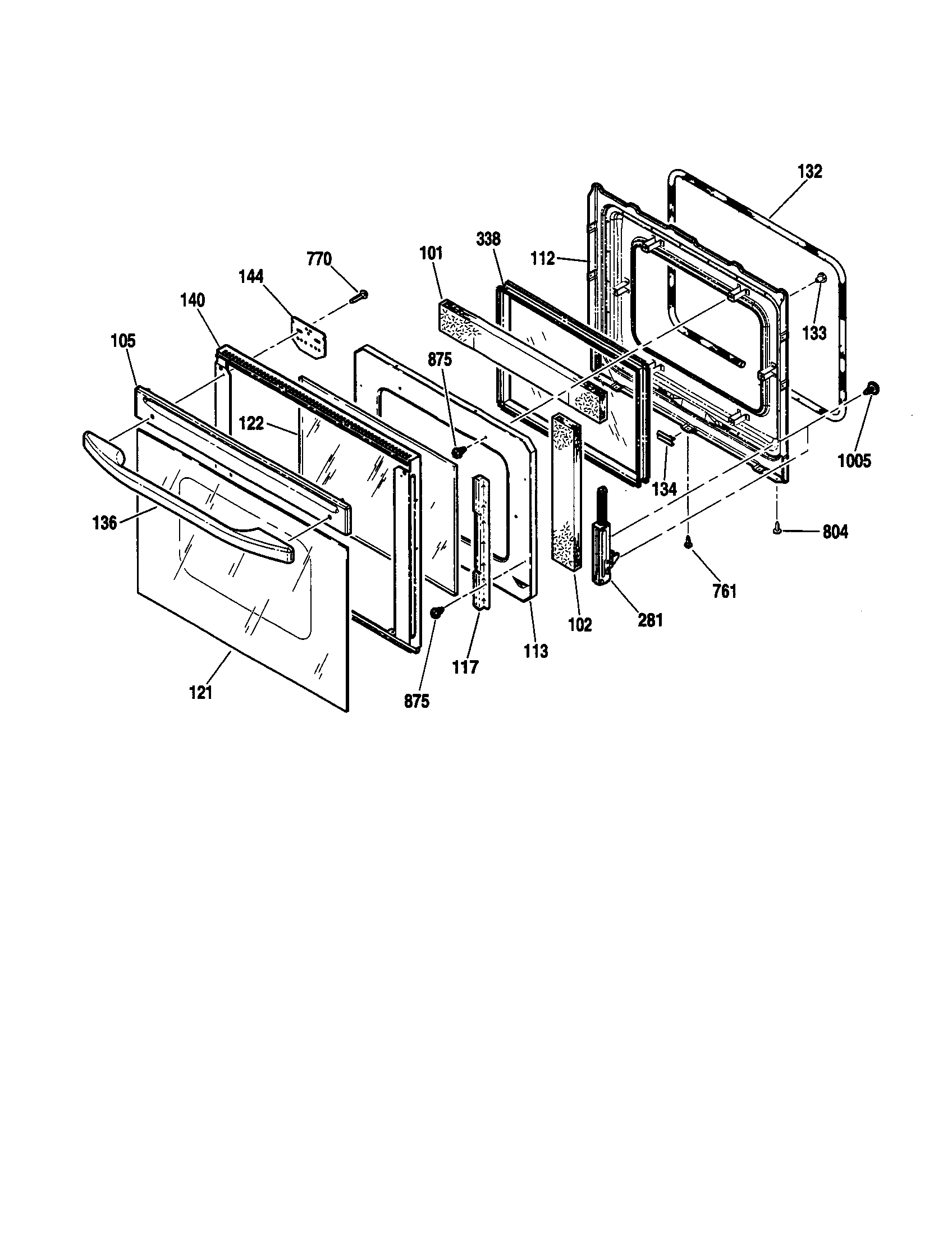 Kenmore 91147609100 door diagram