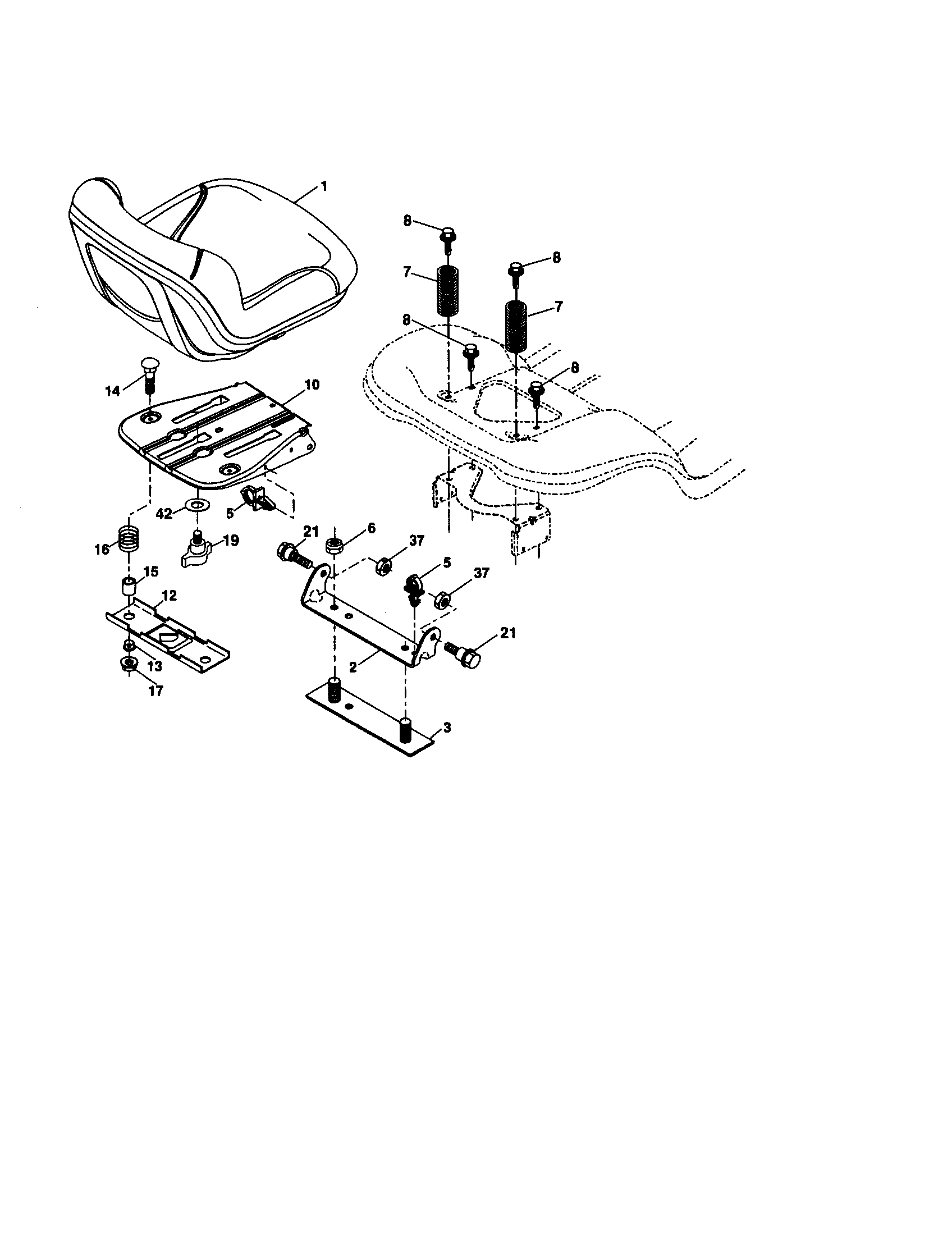 Craftsman 917276180 seat diagram