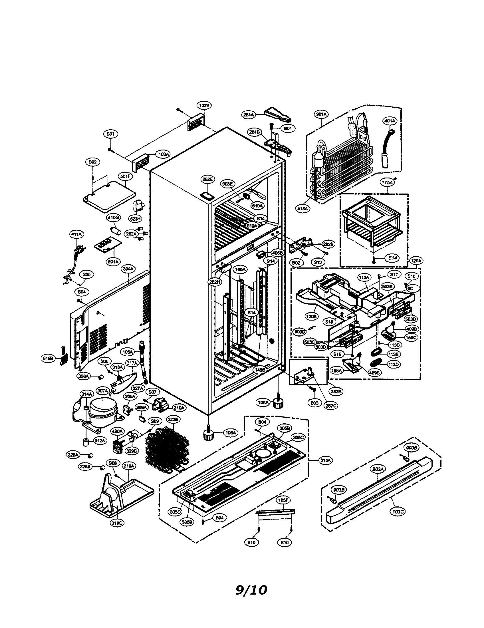LG LRTN22320WW case diagram