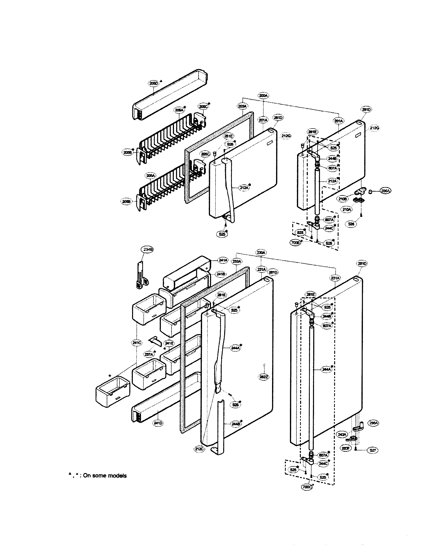 LG LRTN22320WW door diagram