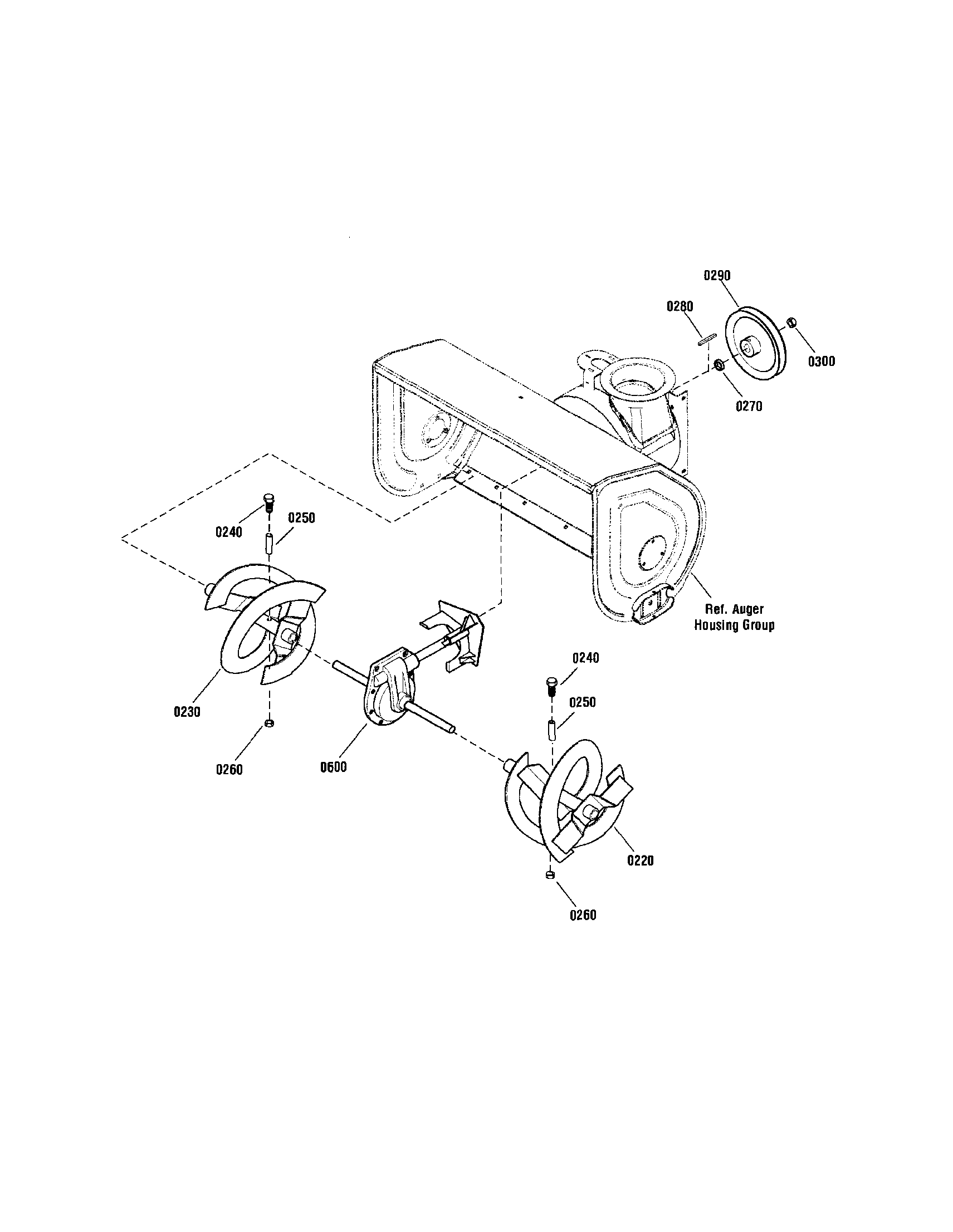 Snapper 1301695964 auger drive diagram