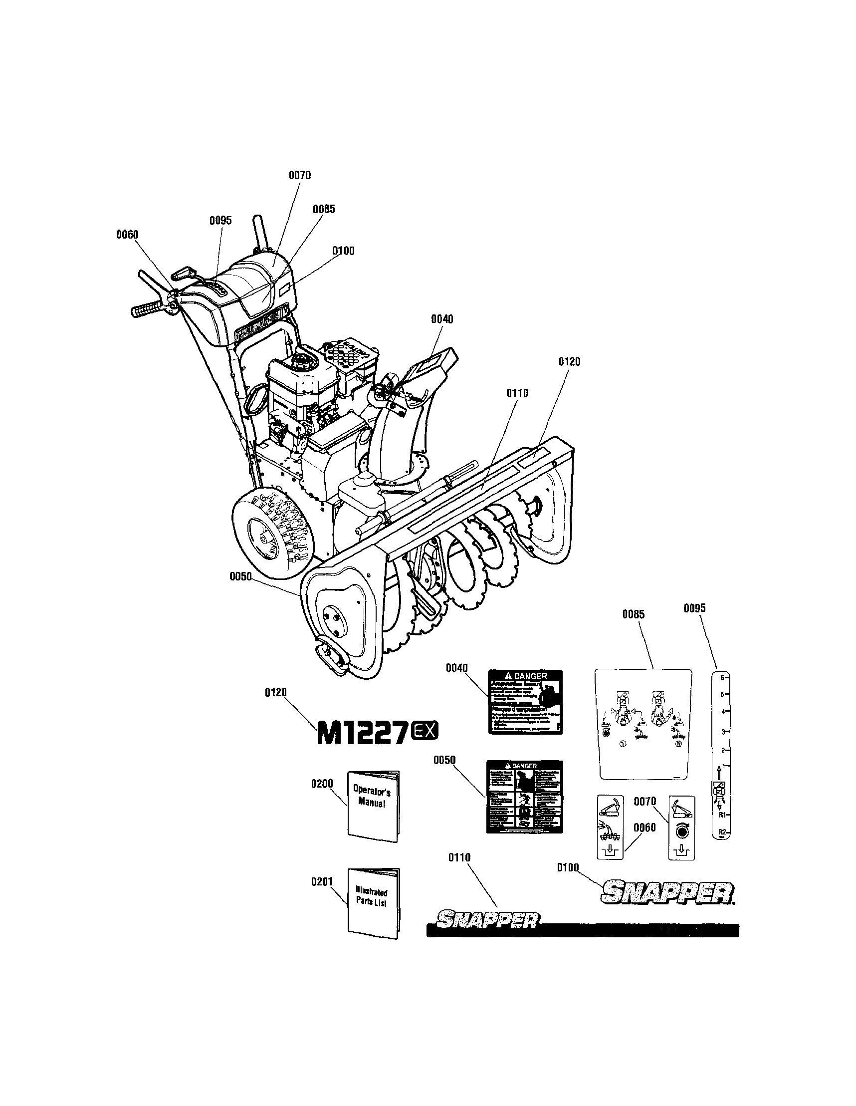 Snapper 1301695964 decals diagram