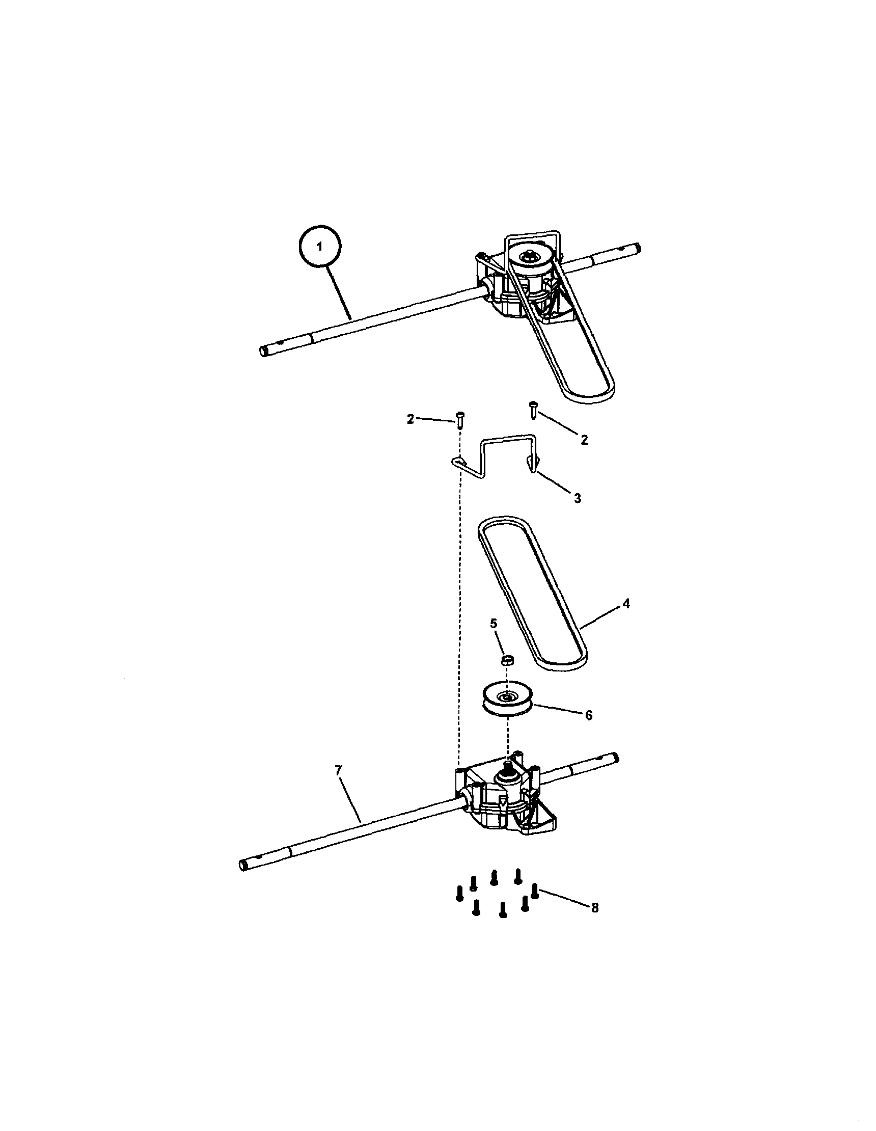 Snapper 7800587 transmission (21") diagram