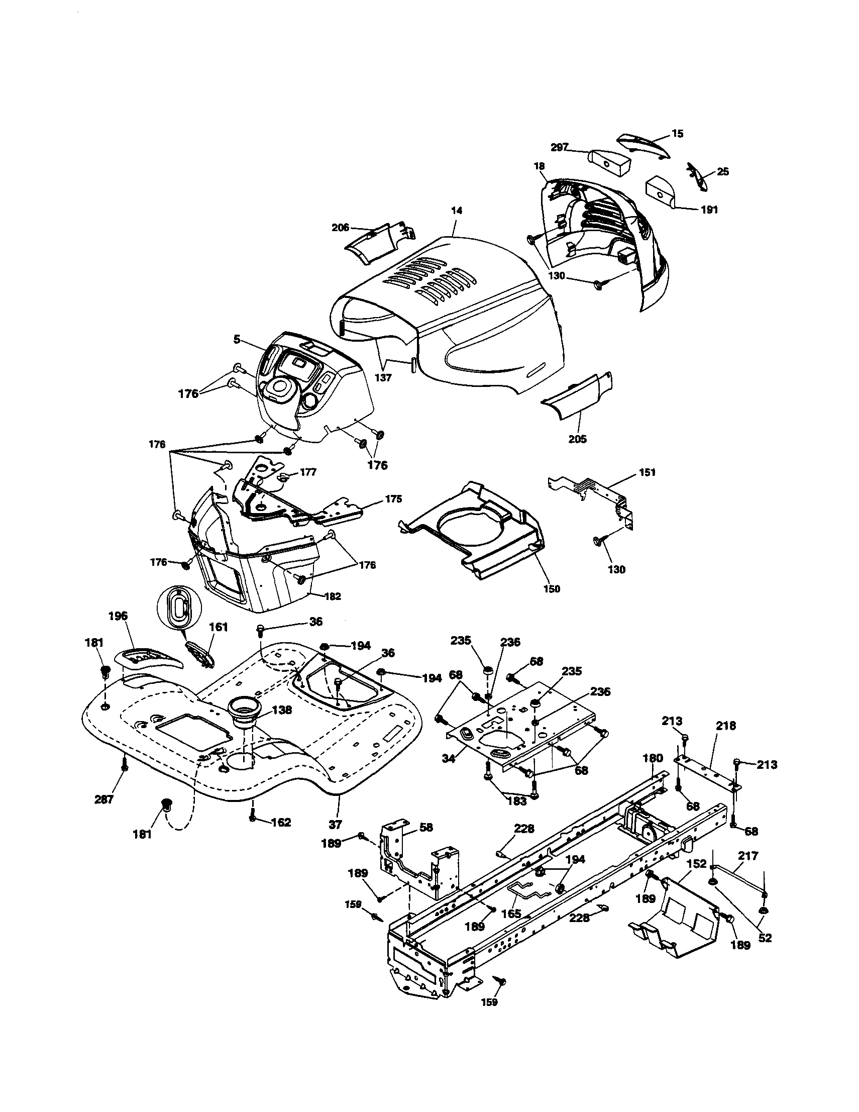 Ariens 96046001100 chassis diagram