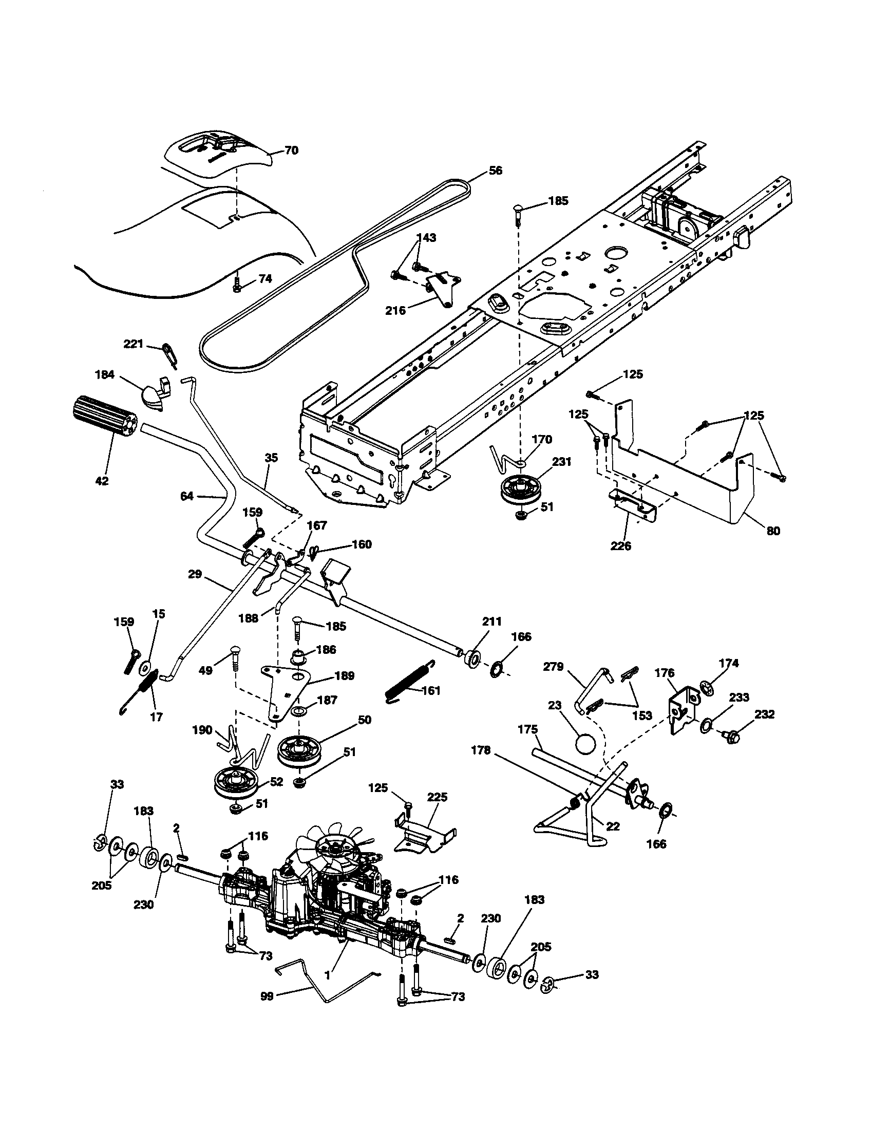 Ariens 96046001100 drive diagram