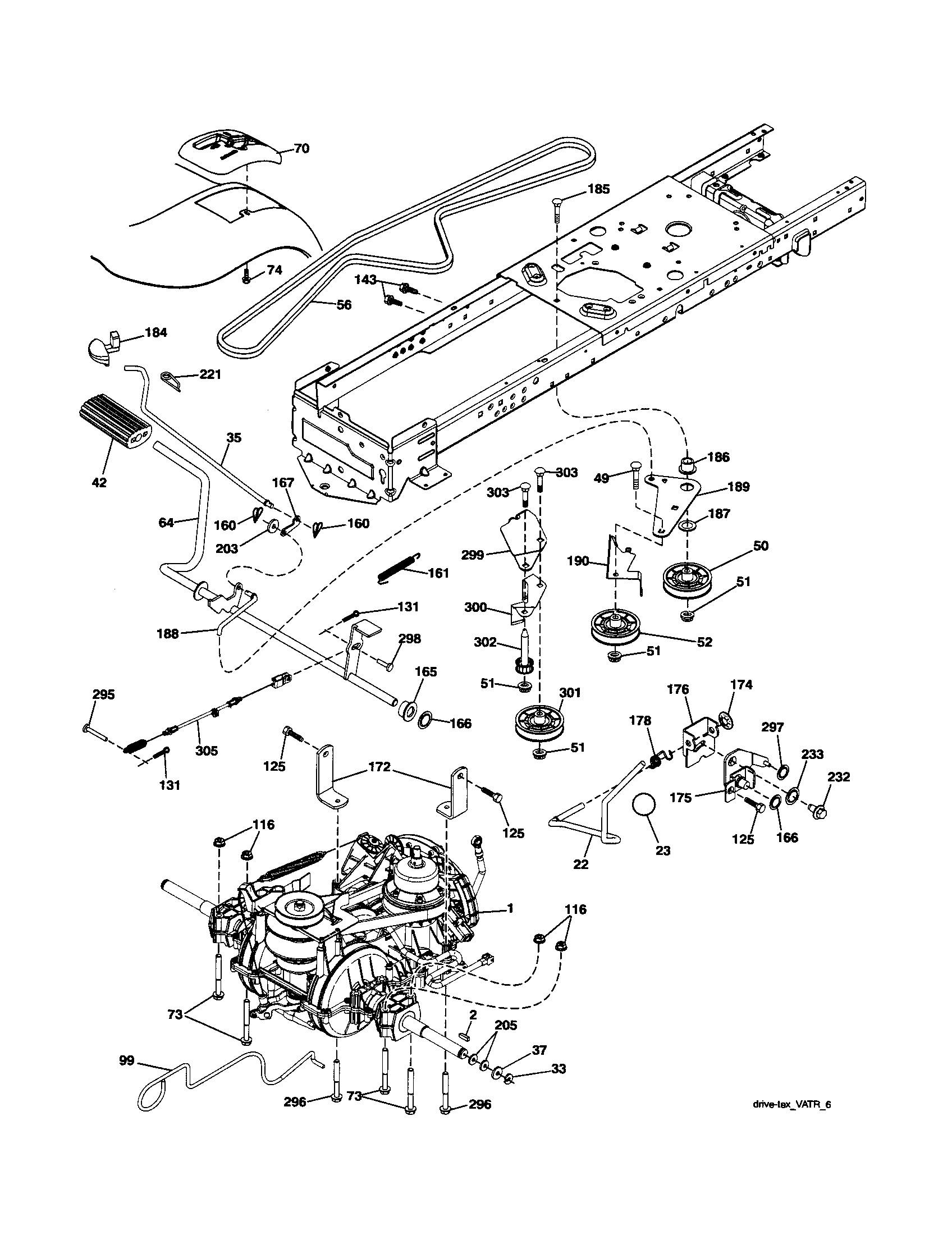 Ariens 96046001000 drive diagram