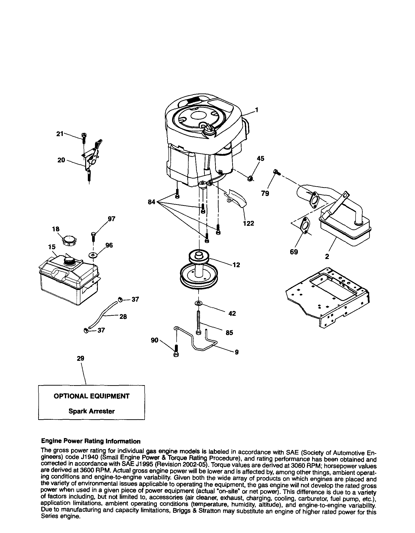 Ariens 96046001000 engine diagram