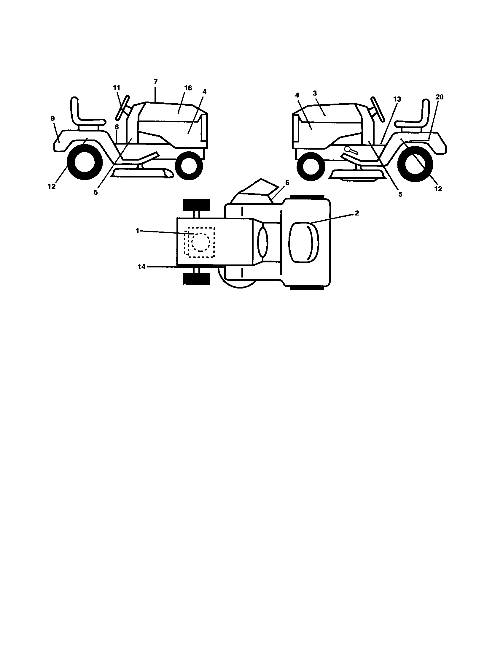 Ariens 96046001000 decals diagram