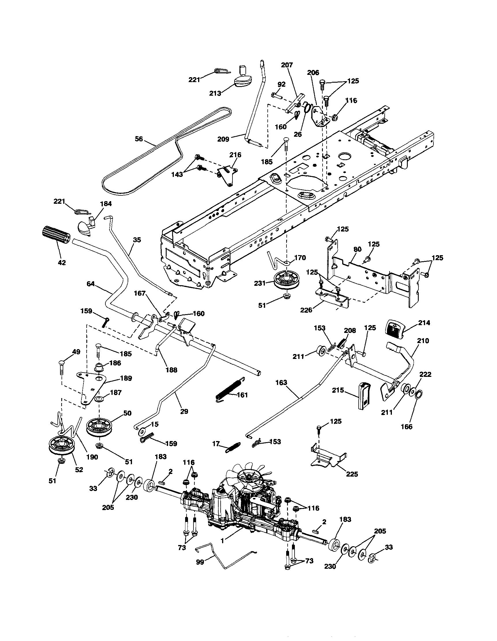 Ariens A23BH46 drive diagram