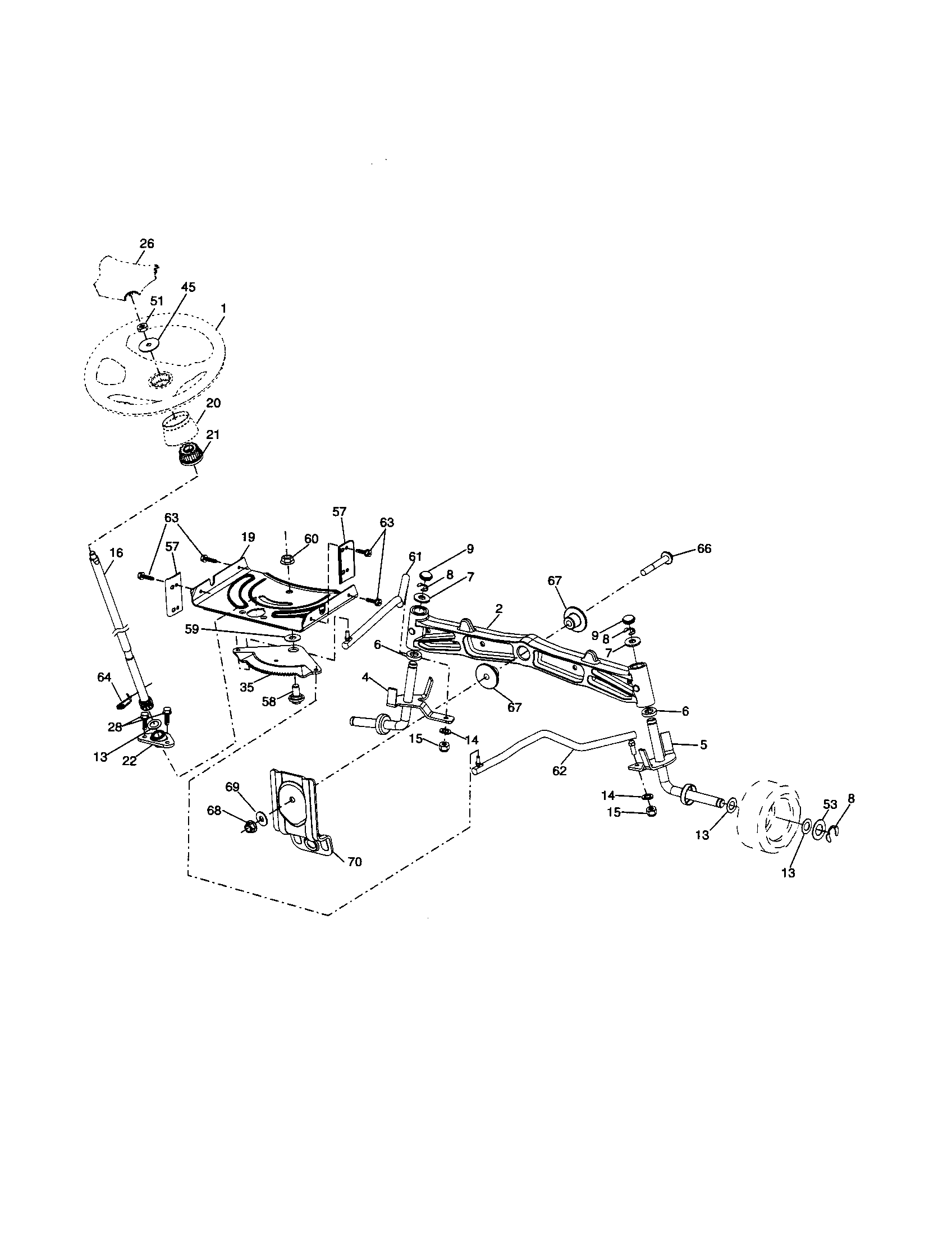 Ariens A23BH46 steering diagram