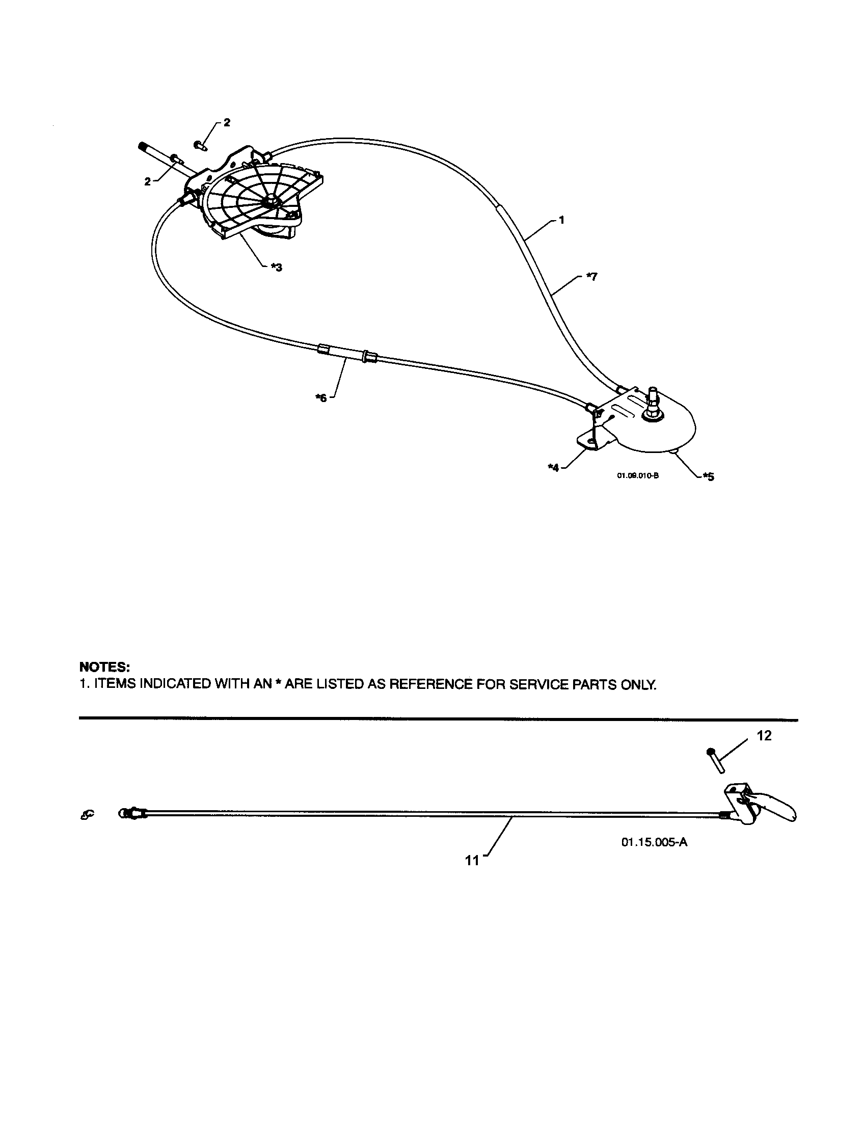 Craftsman 917253572 lever/cable rotator/steer cable diagram