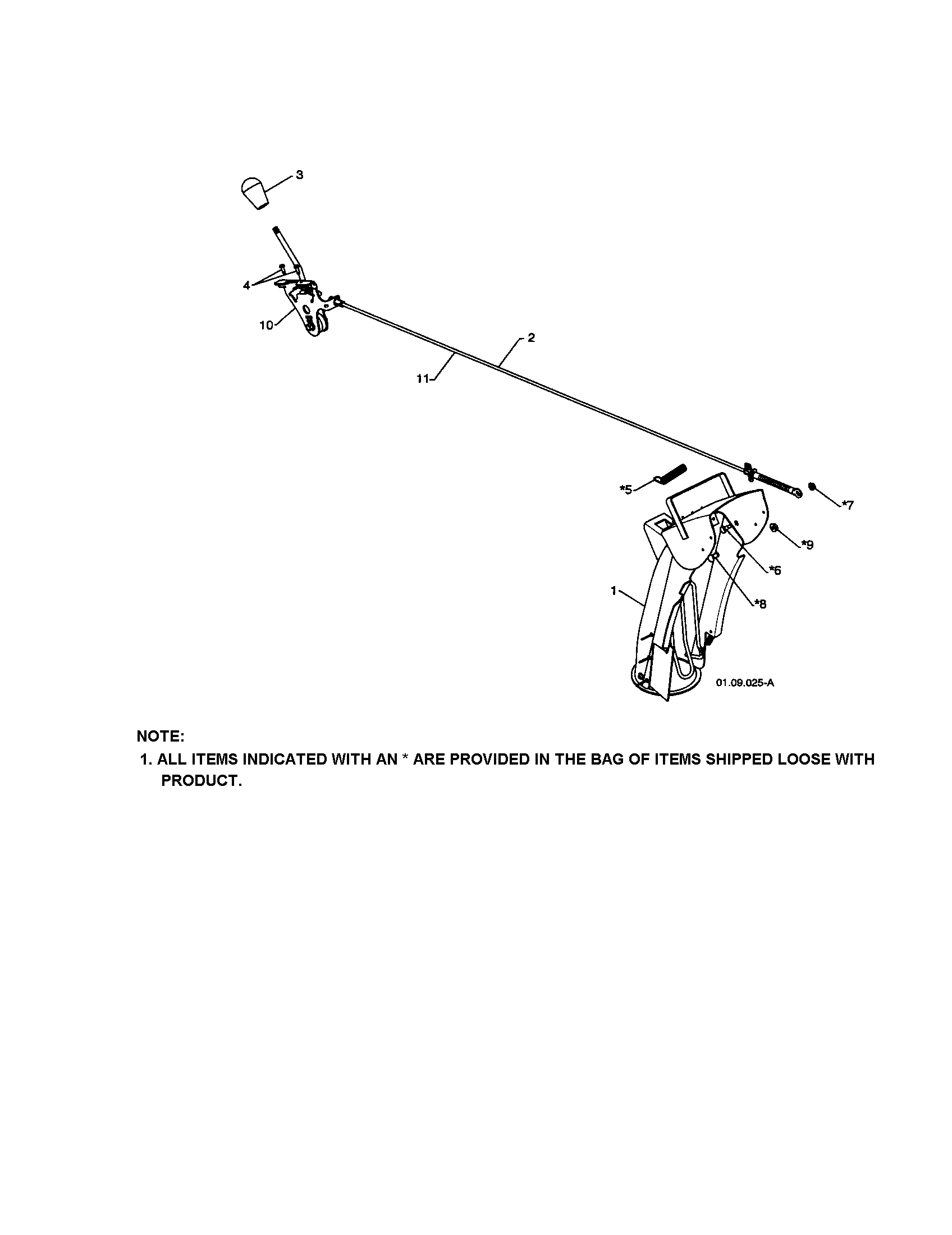 Craftsman 917253572 chute kit/deflector control diagram