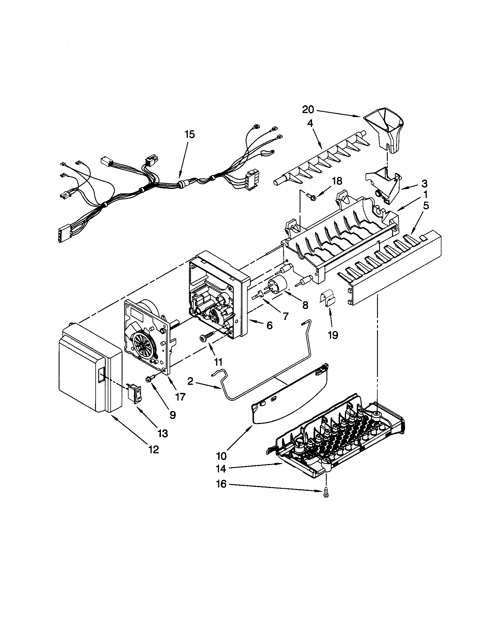 Dacor EF36IWFSSS2 icemaker diagram