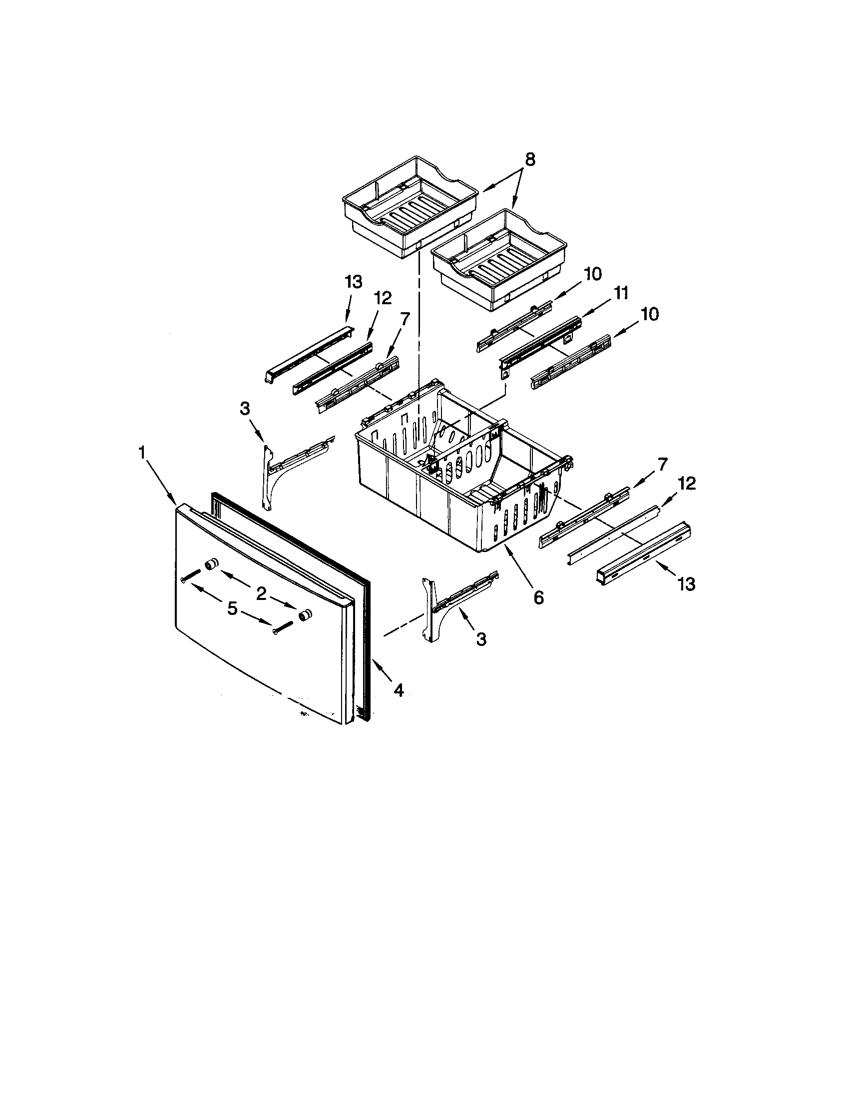 Dacor EF36IWFSSS2 freezer door diagram