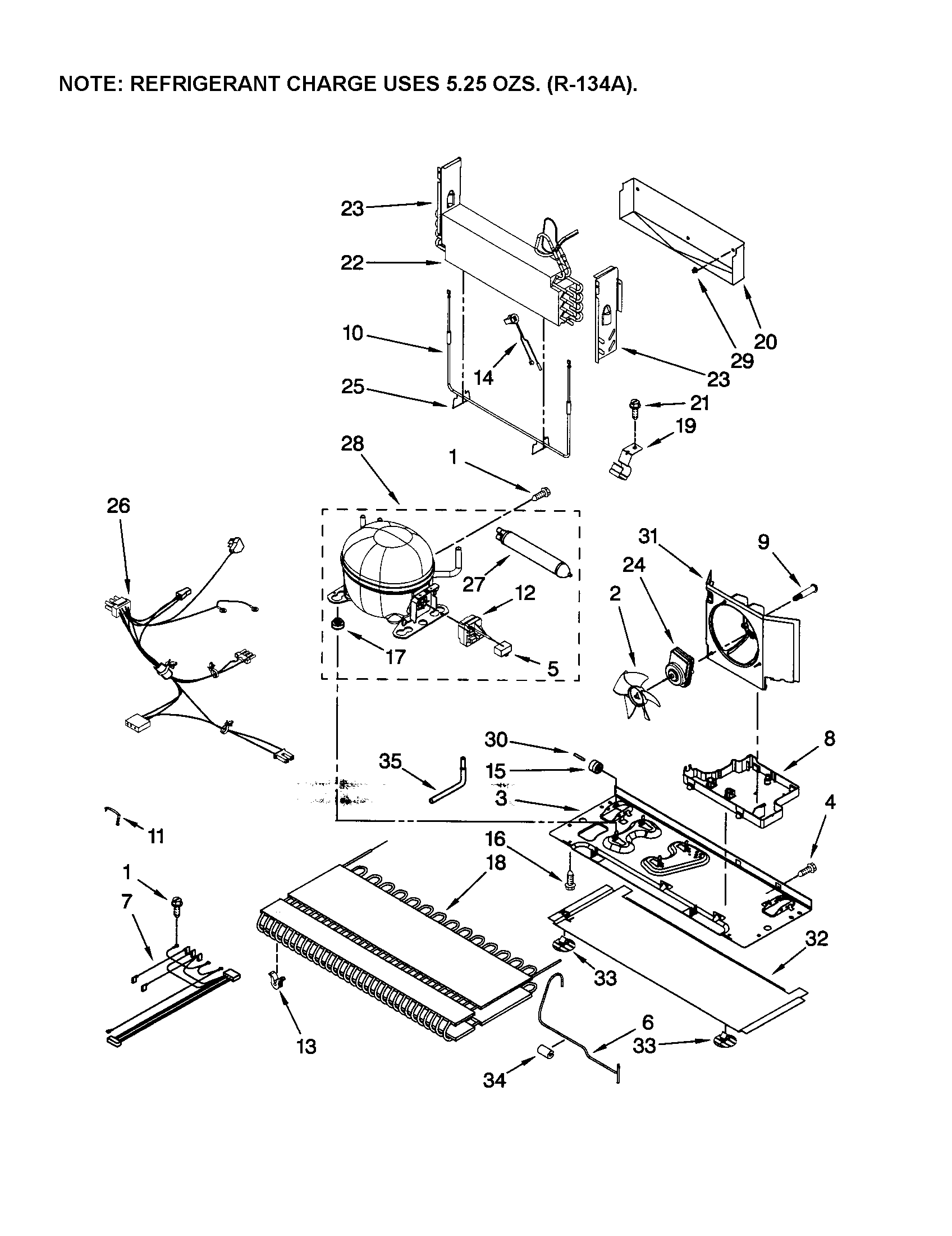 Dacor EF36IWFSSS2 unit diagram