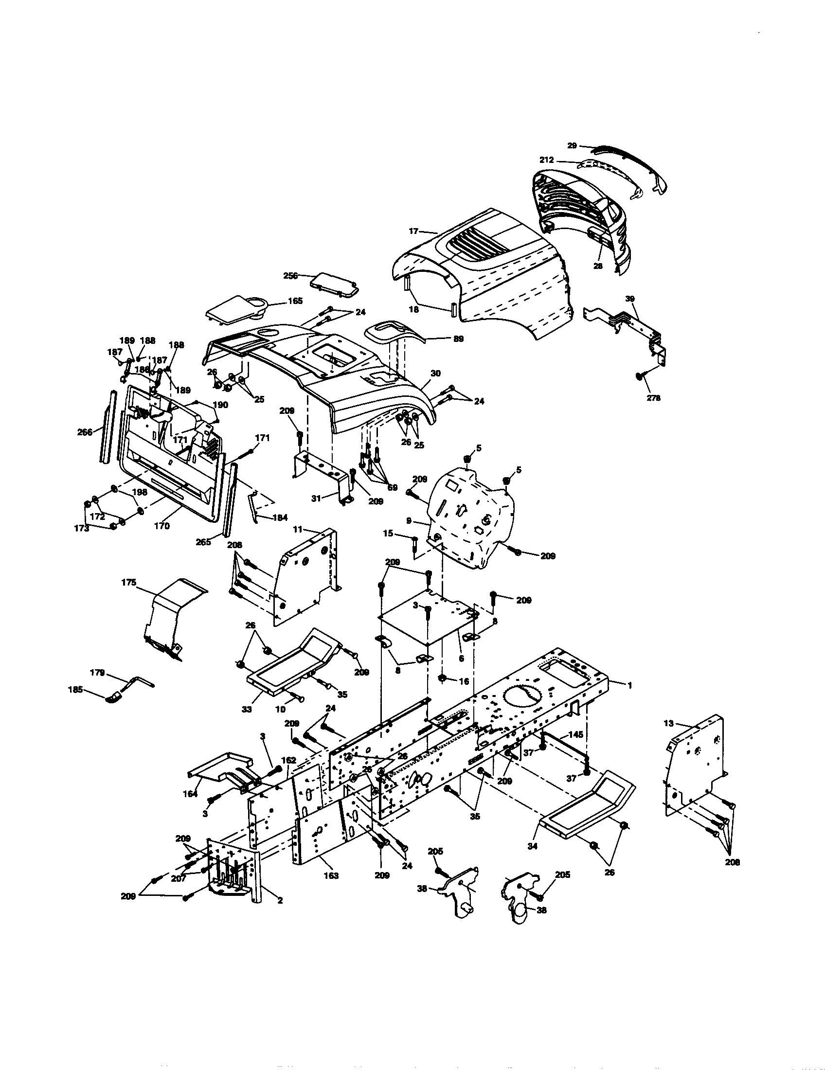 Craftsman 917274421 chassis & enclosures diagram