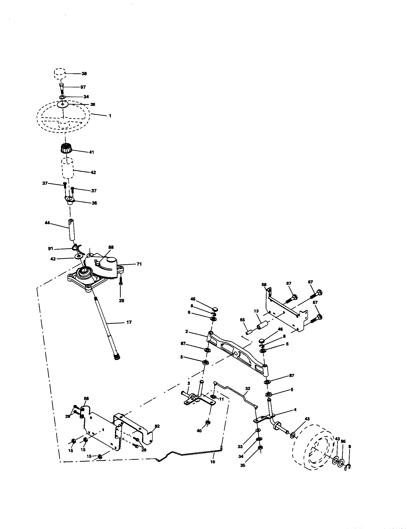 Craftsman 917274421 steering diagram