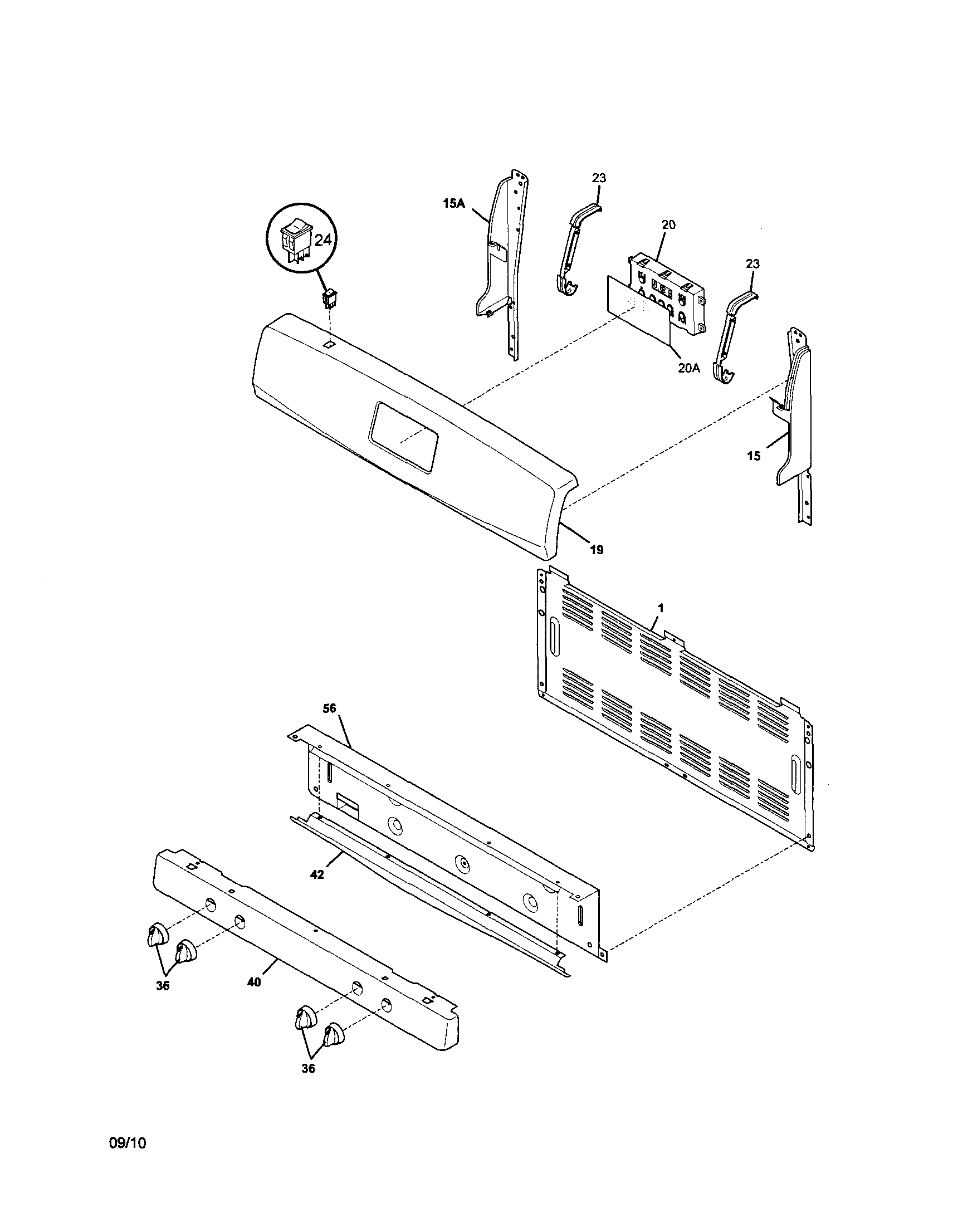 Kenmore 79070119706 backguard diagram