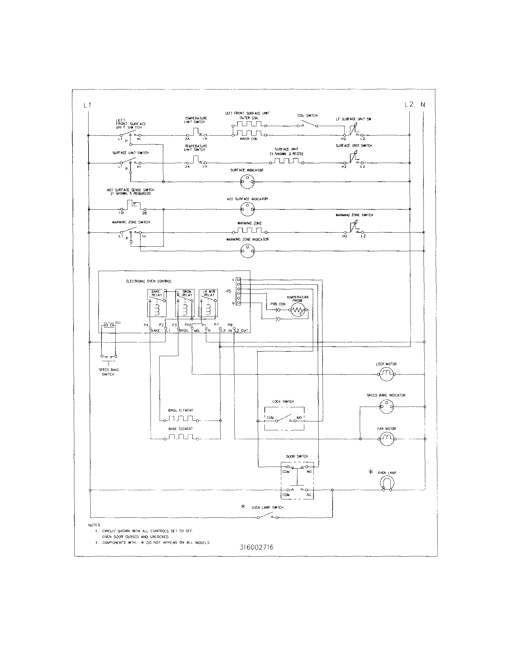 Frigidaire FEF387WJCB wiring schematic diagram
