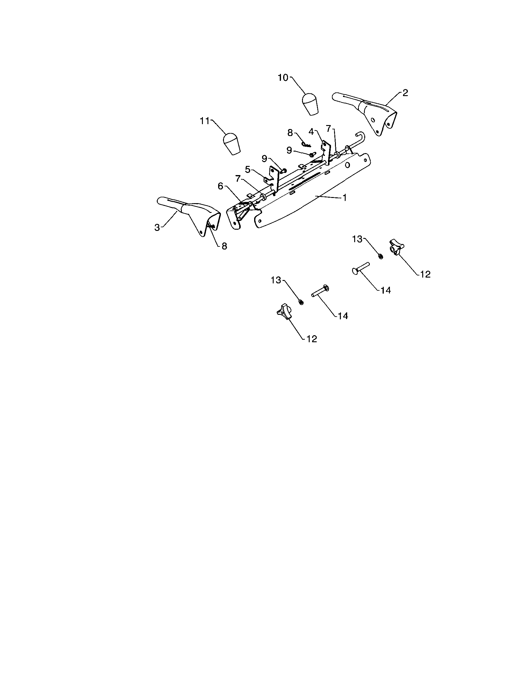 Craftsman 917253581 control panel & lever diagram
