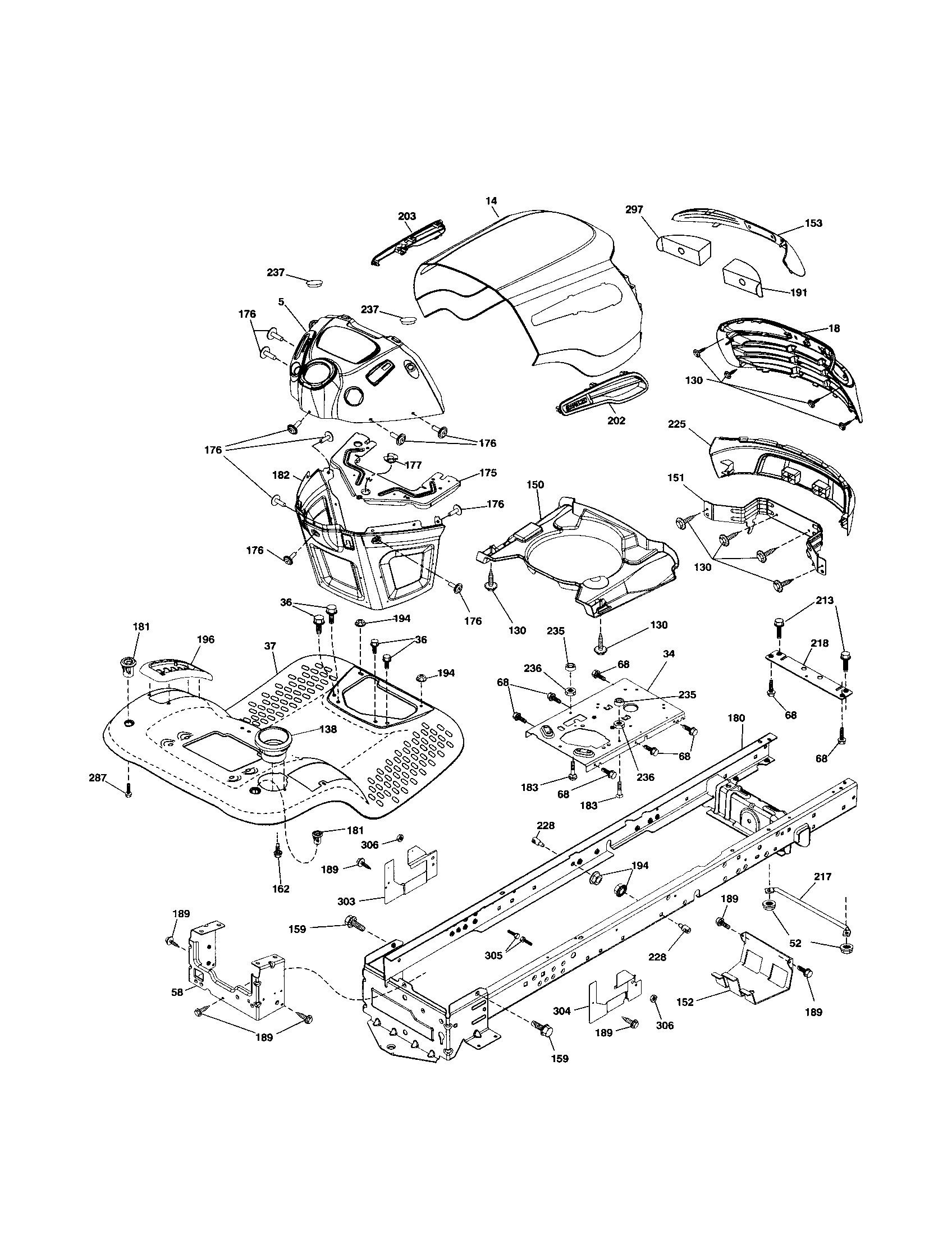 Craftsman 917254031 chassis & enclosures diagram