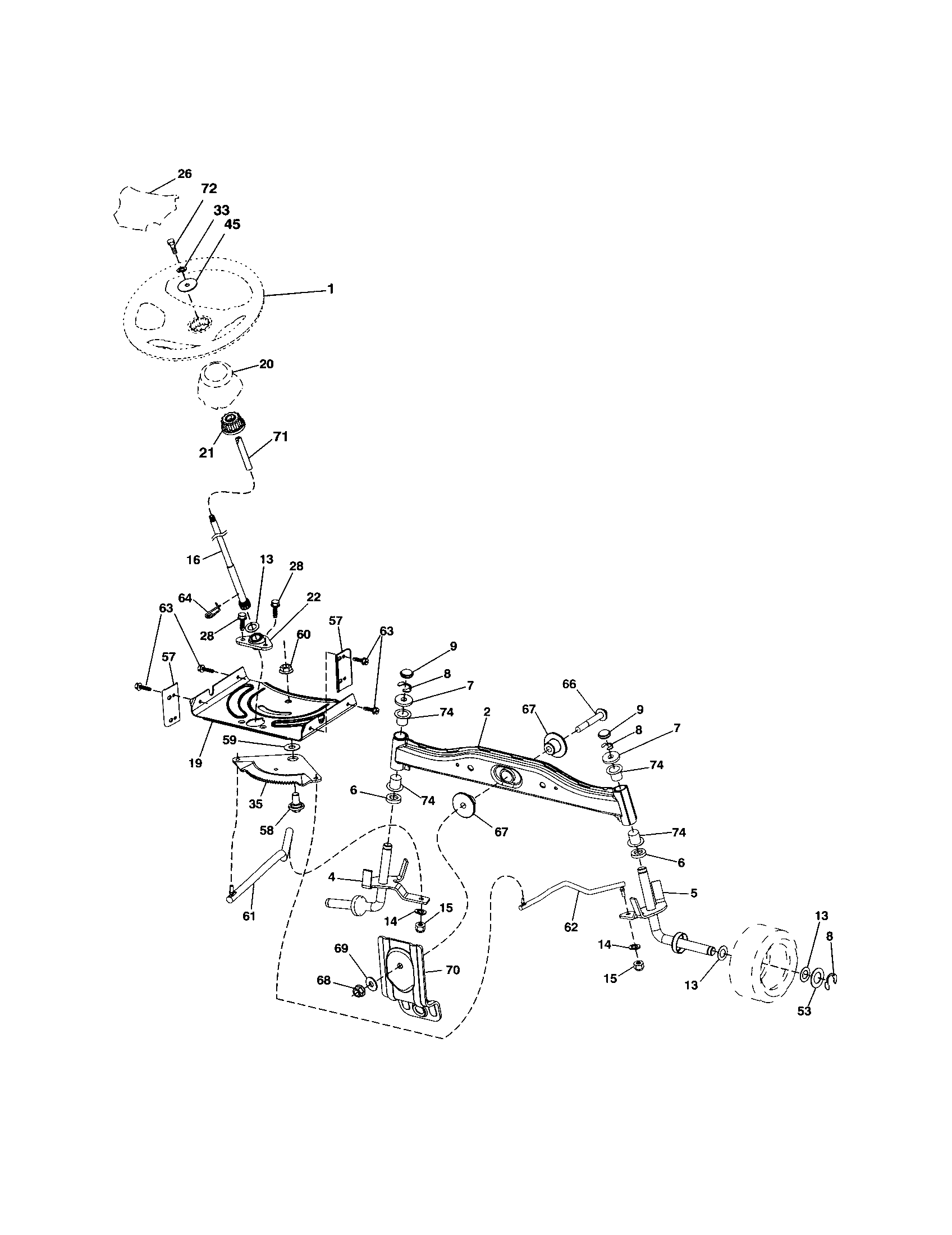 Craftsman 917254031 steering diagram