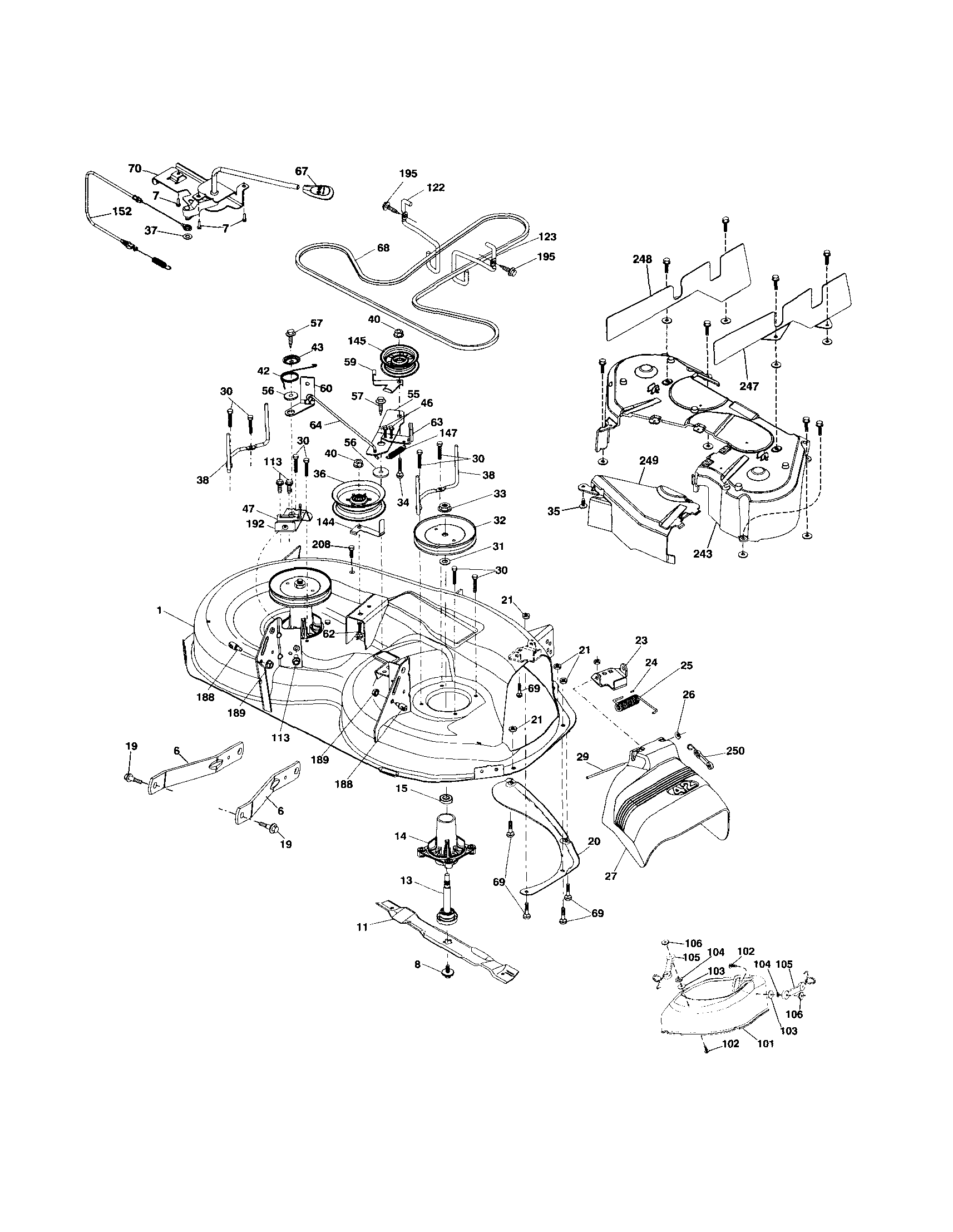 Craftsman 917254031 mower diagram