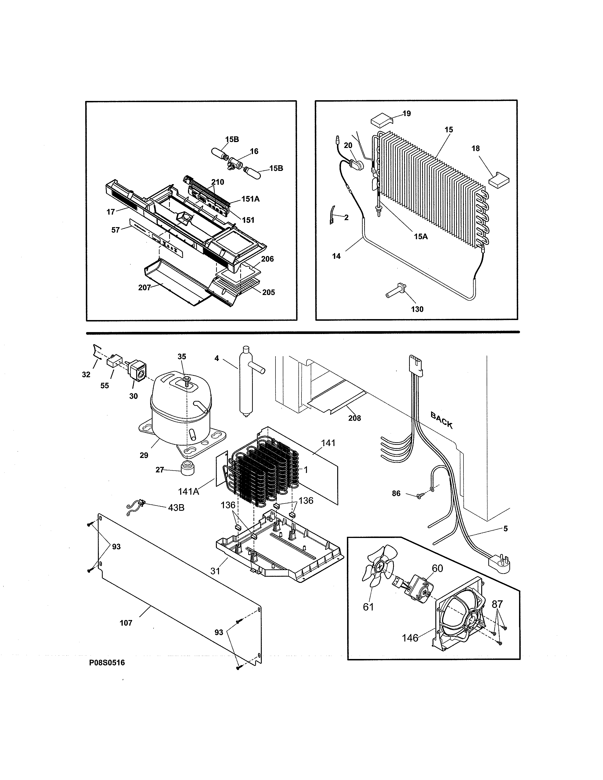 Frigidaire FPUH19D7LF0 system diagram
