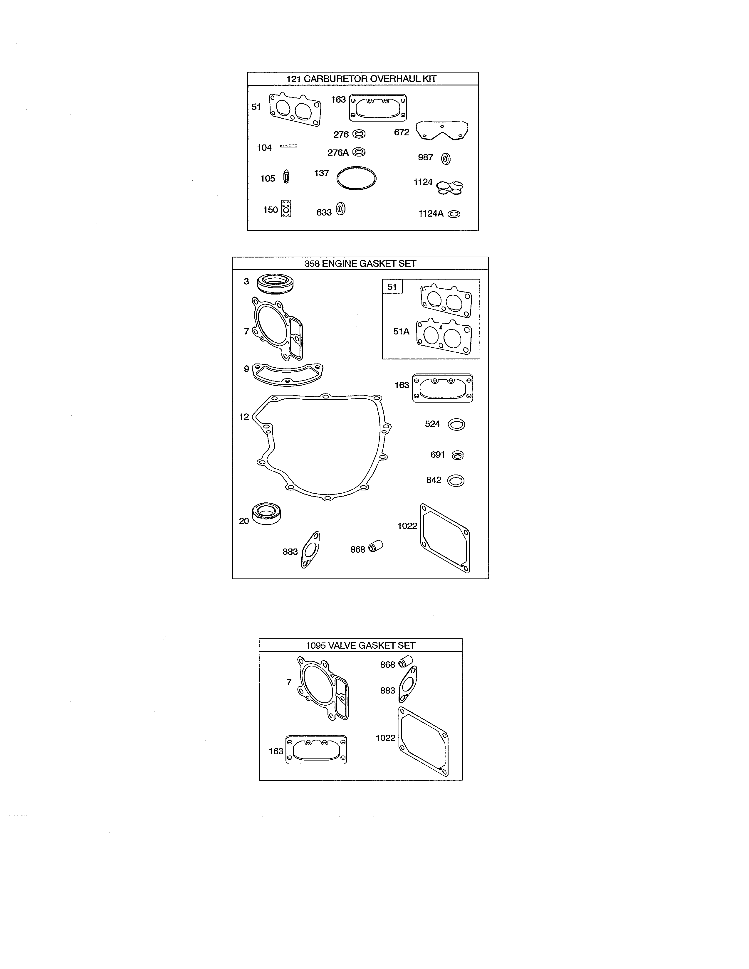 Craftsman 917288572 gasket sets diagram