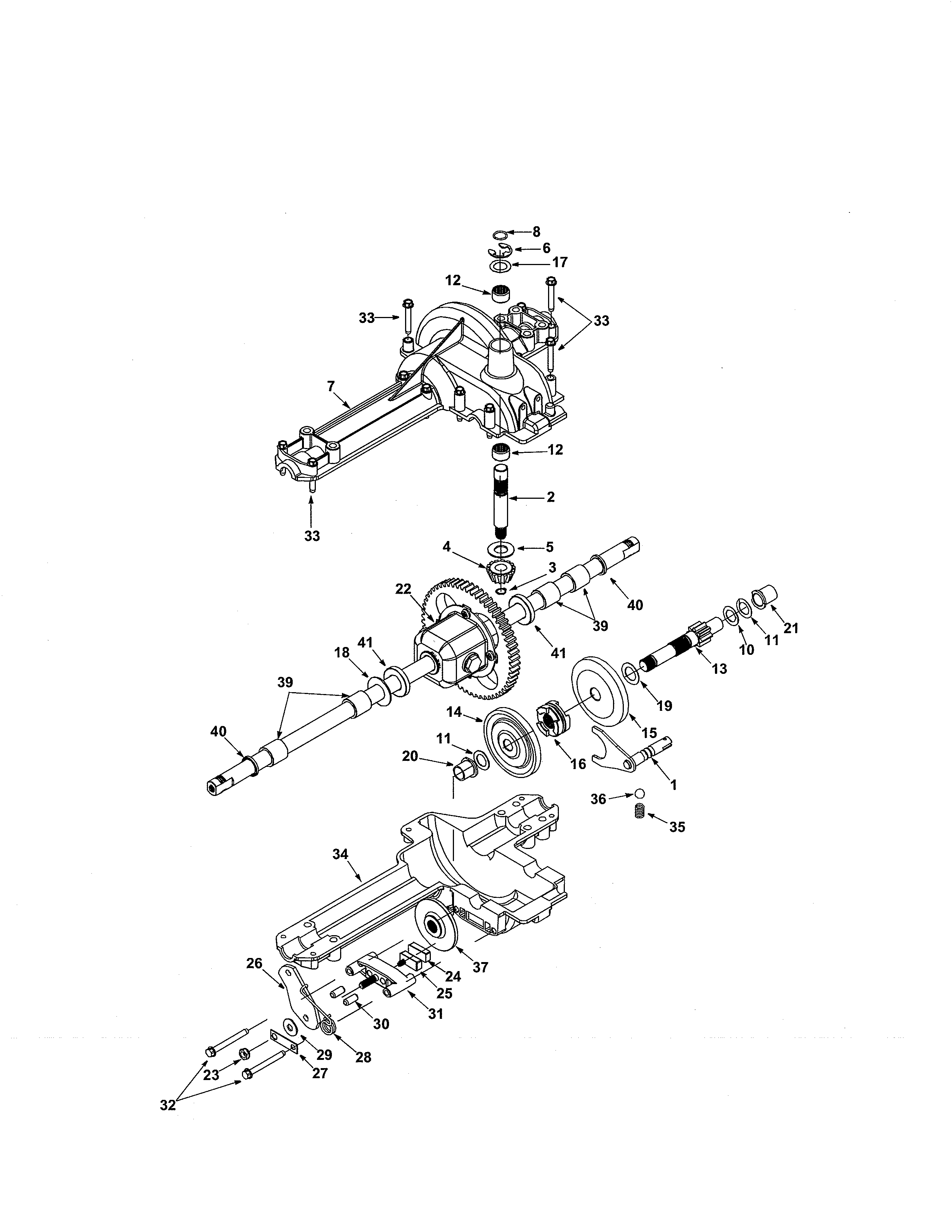 MTD 13A6673G118 differential diagram