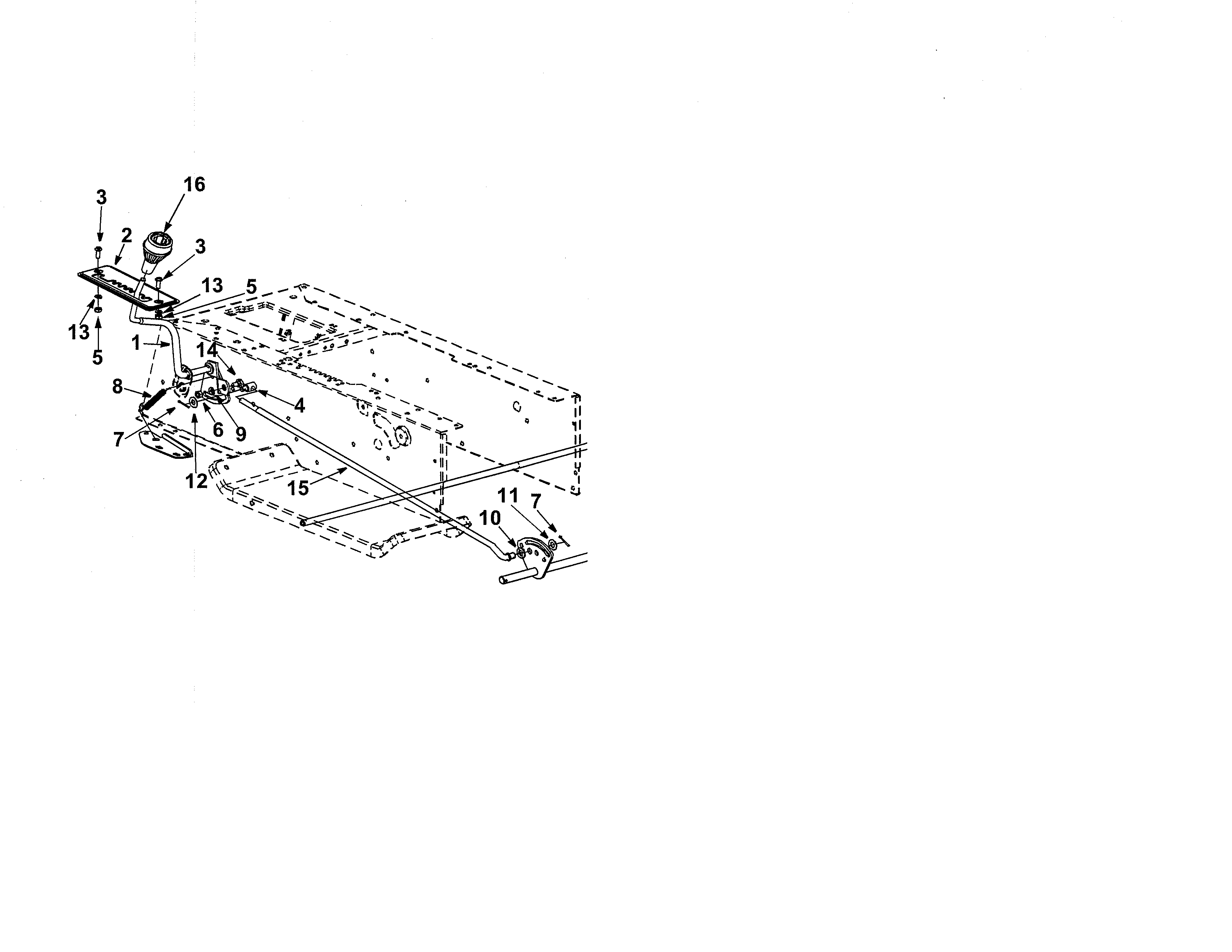 MTD 13A6673G118 speed selector lever assembly diagram