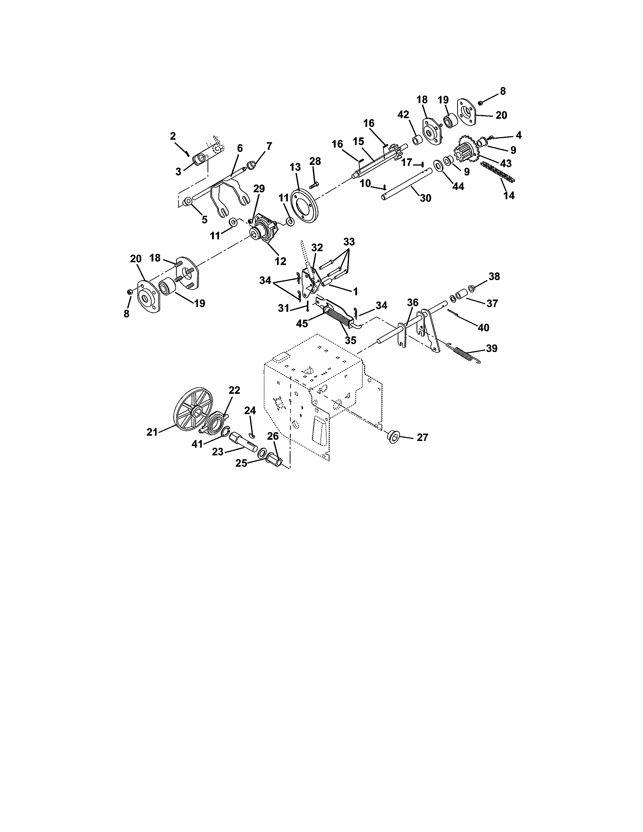 Ariens 93210400 (101-999999) friction drive diagram