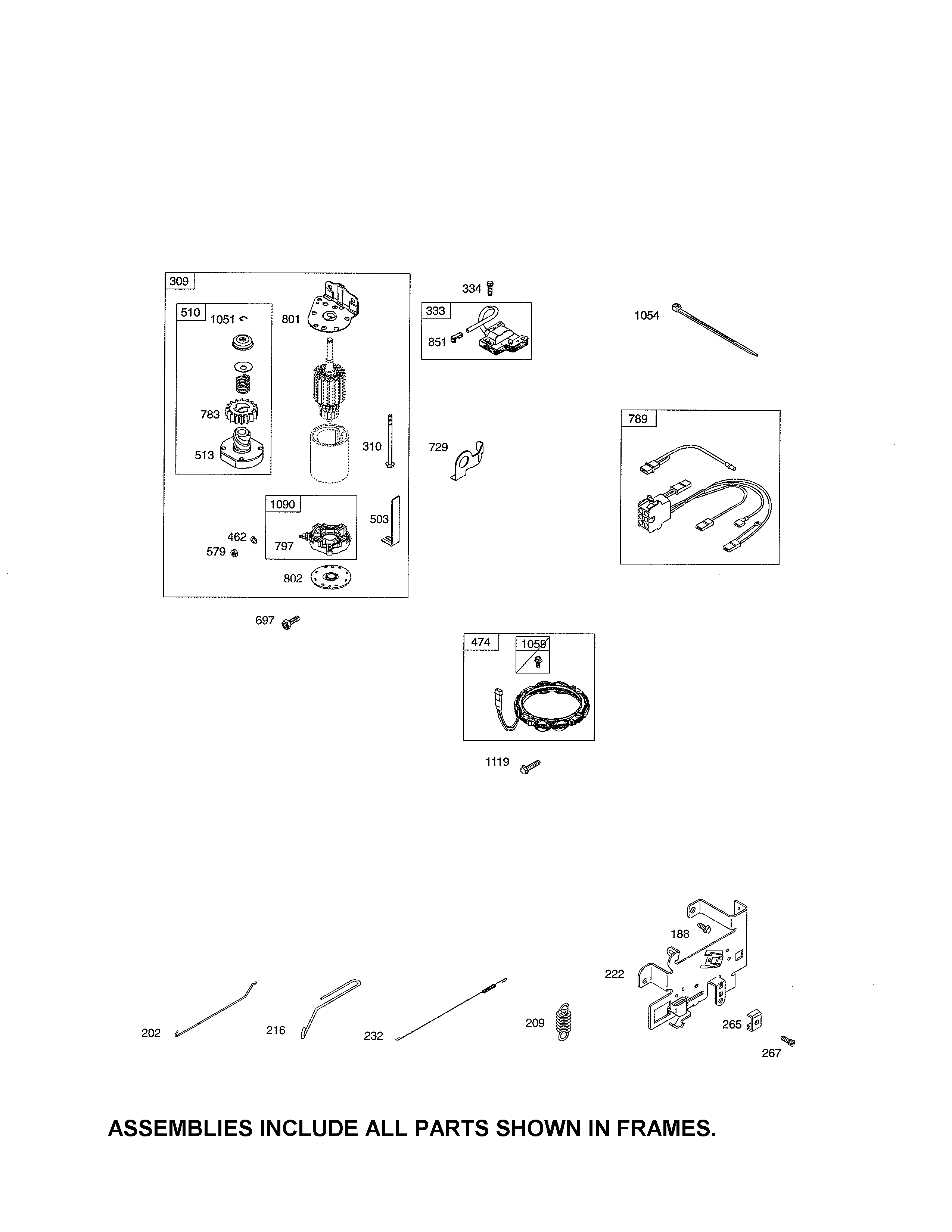 MTD 13AN77SS299 motor-starter/alternator diagram