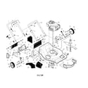 Ariens A160H22 (96146000400) engine/housing/handle diagram