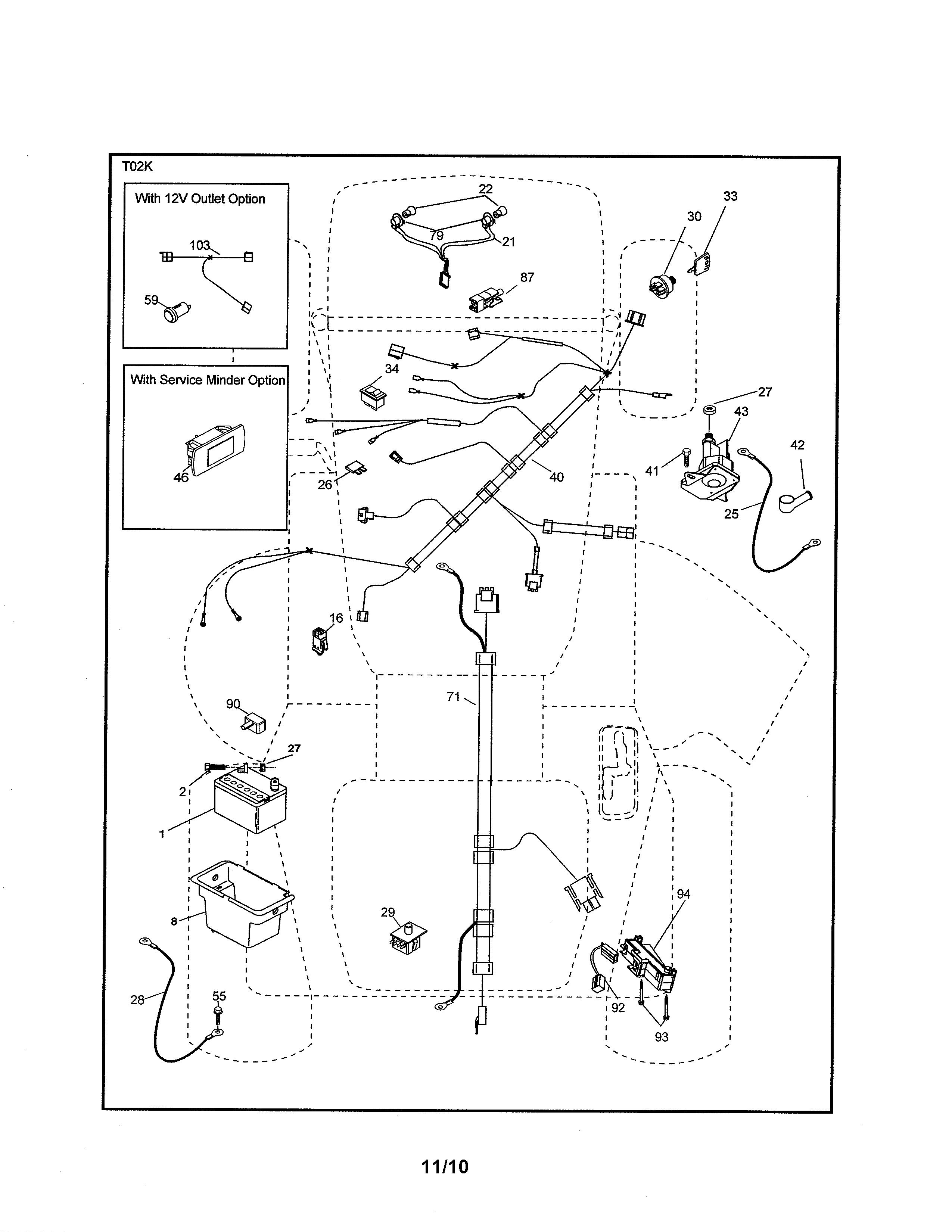 Ariens 96046000100 electrical diagram