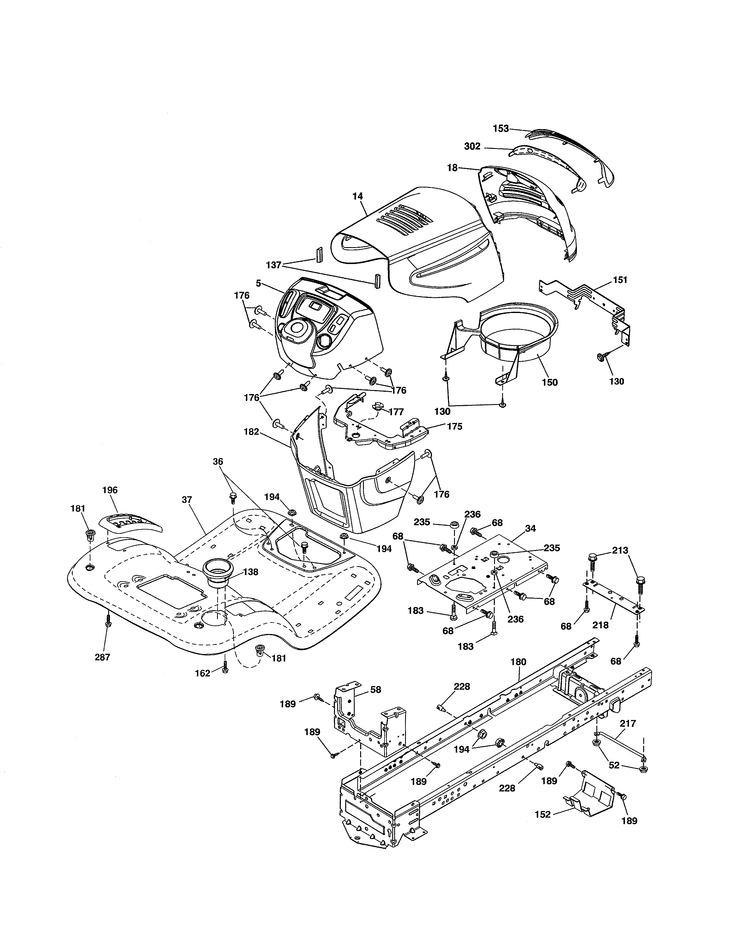 Ariens 96046000100 chassis diagram